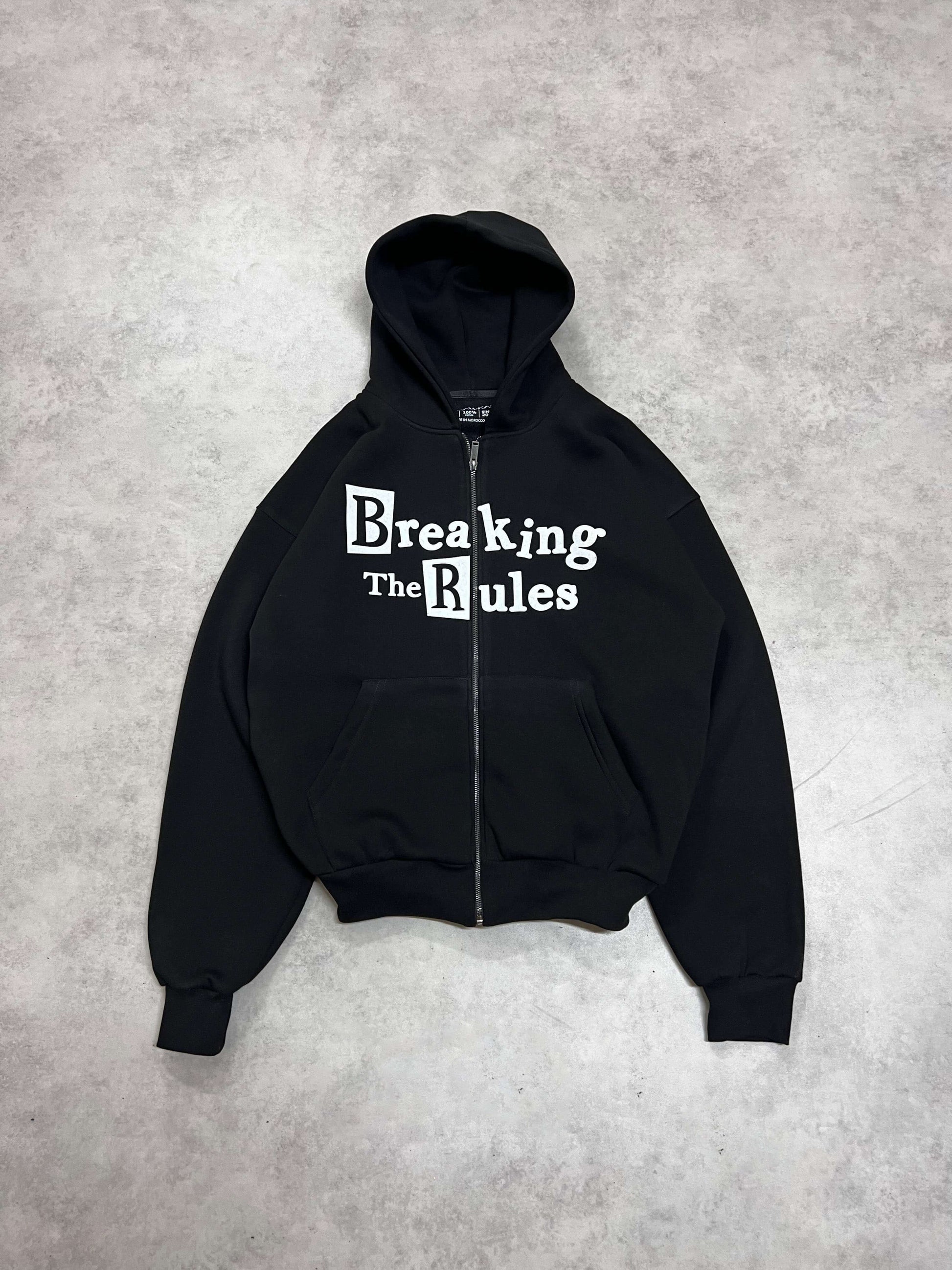 breaking the rules zipper - black