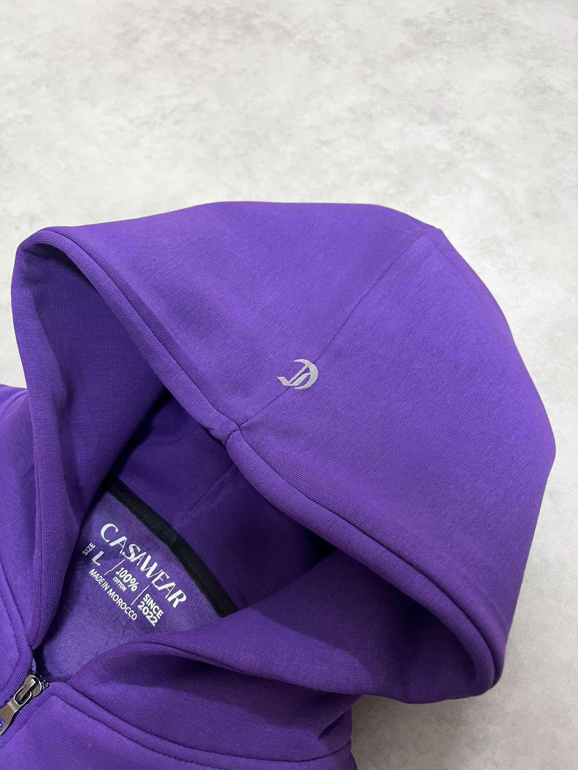breaking the rules zipper - dark orchid