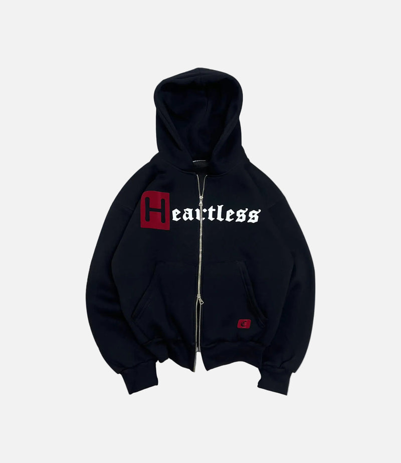 HEARTLESS DOUBLE ZIPPER - BLACK