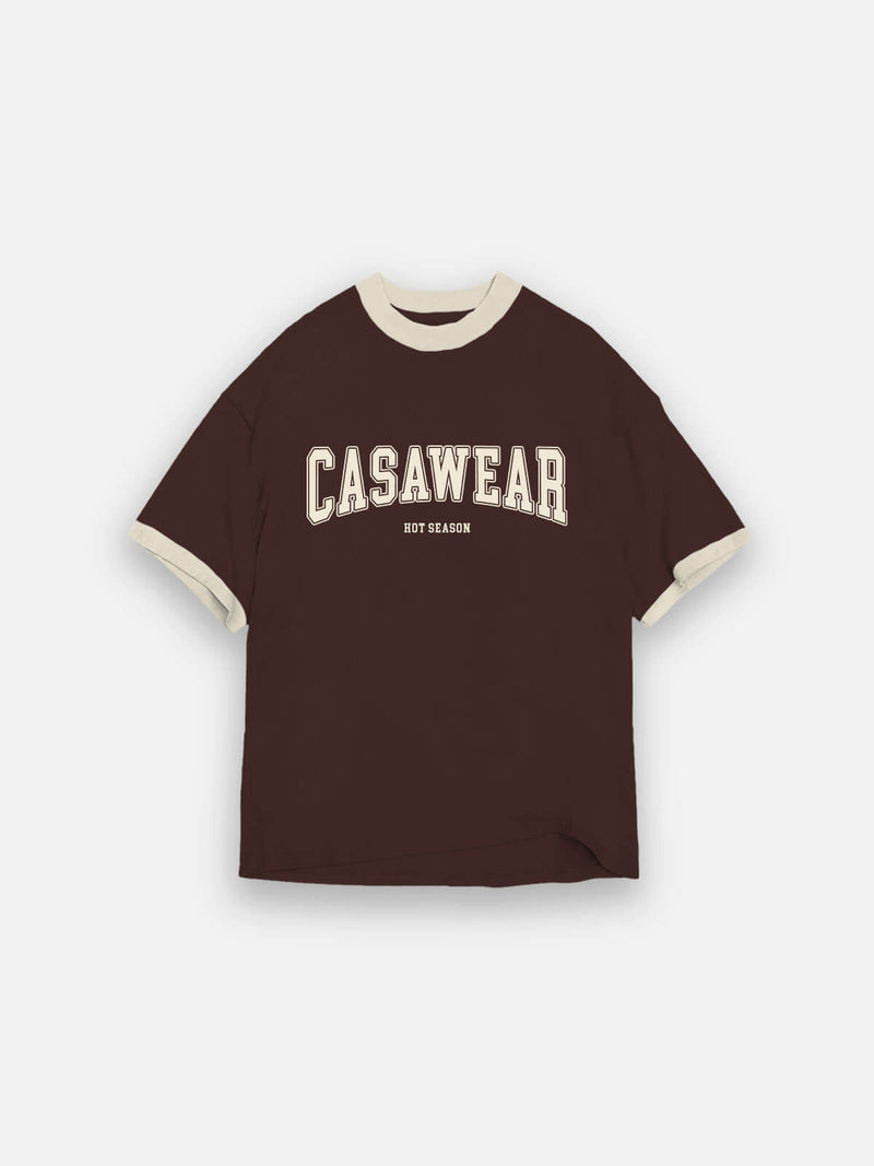 Hot Season Ringer Tee - MOCHA