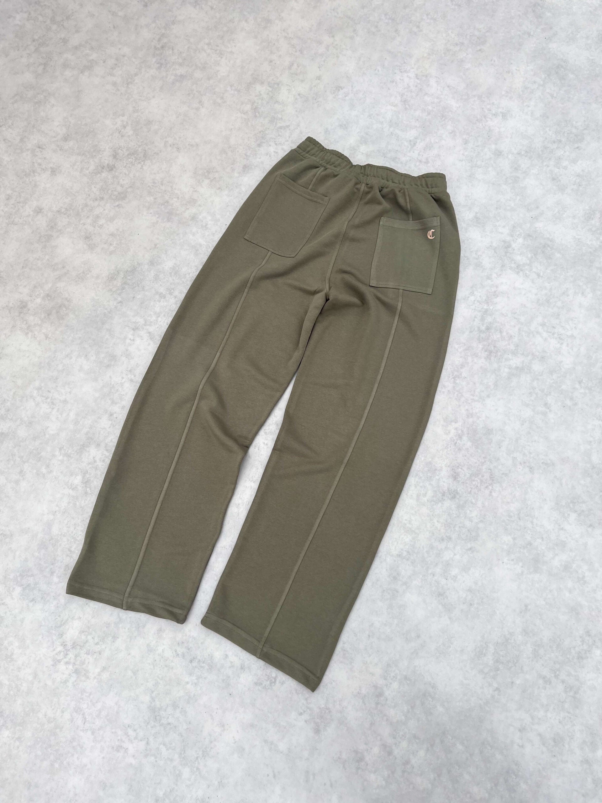 wide-legs sweatpant – army