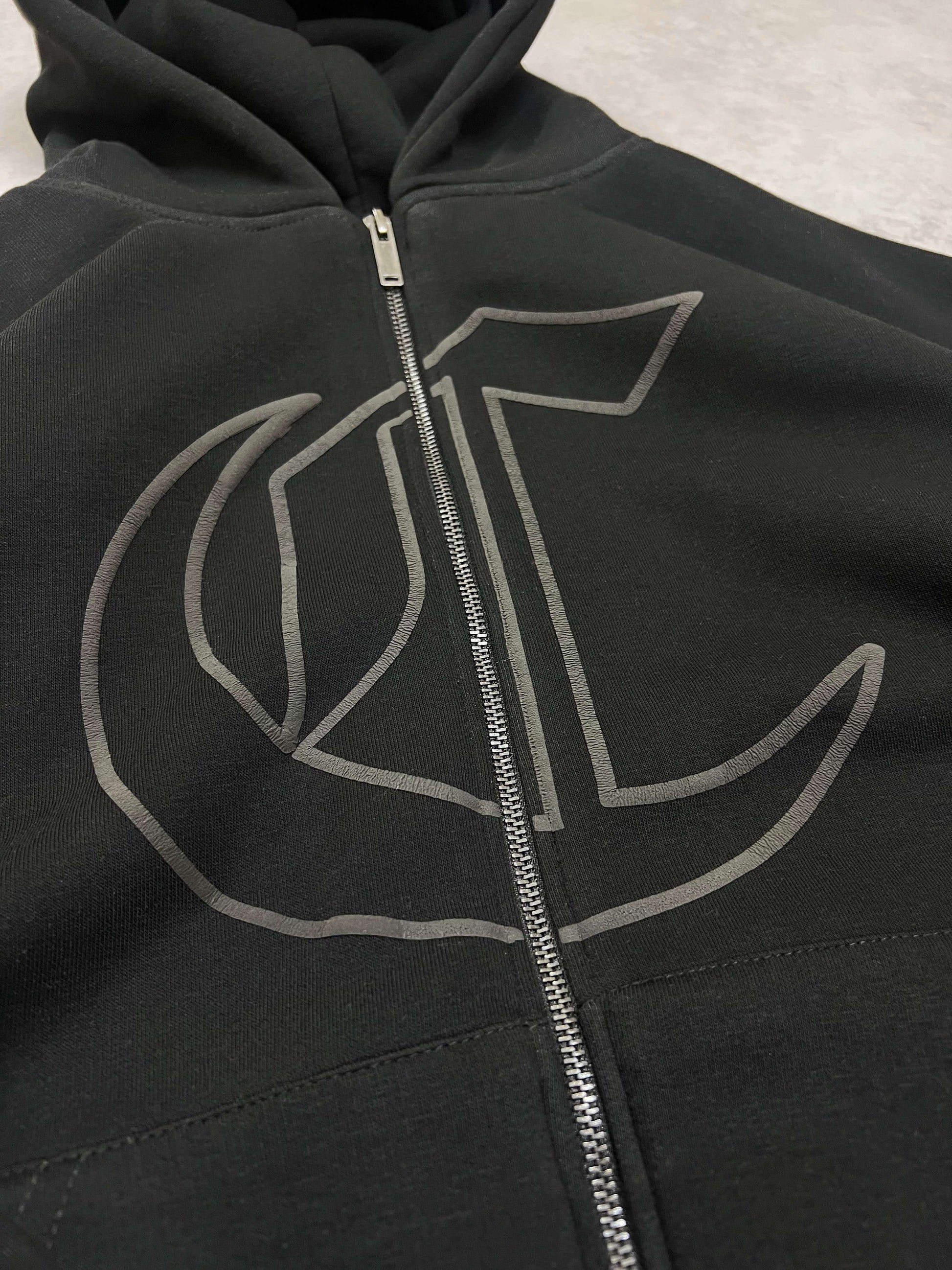 Signature zipper V2 - Black