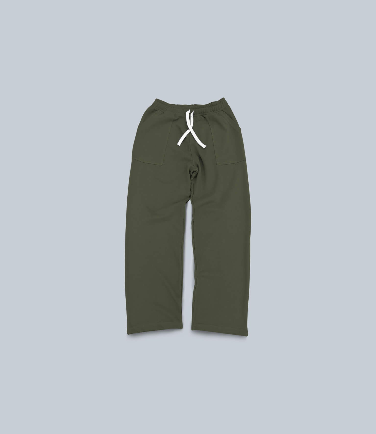wide-legs sweatpant – army