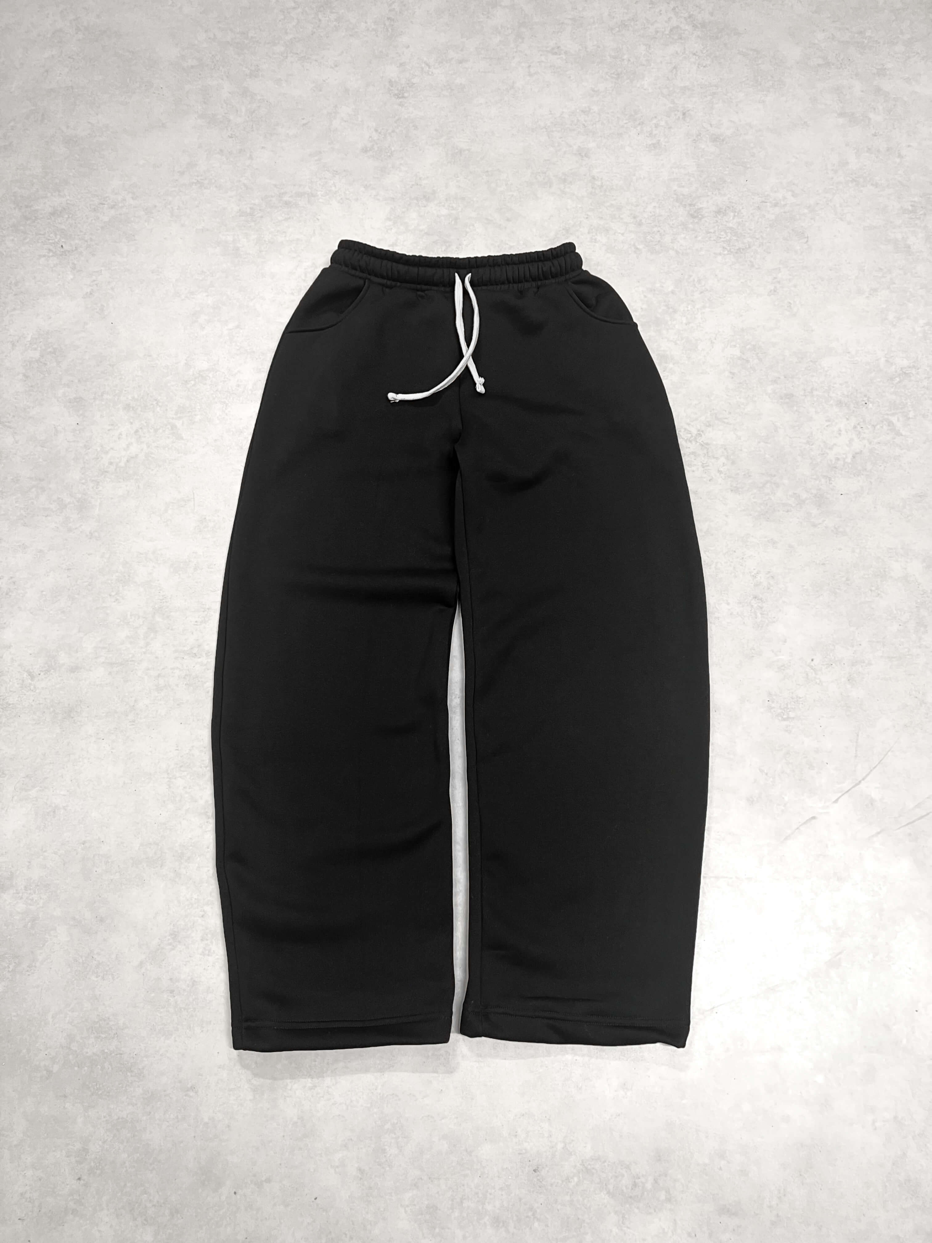 SIGNATURE baggy sweatpant  - black