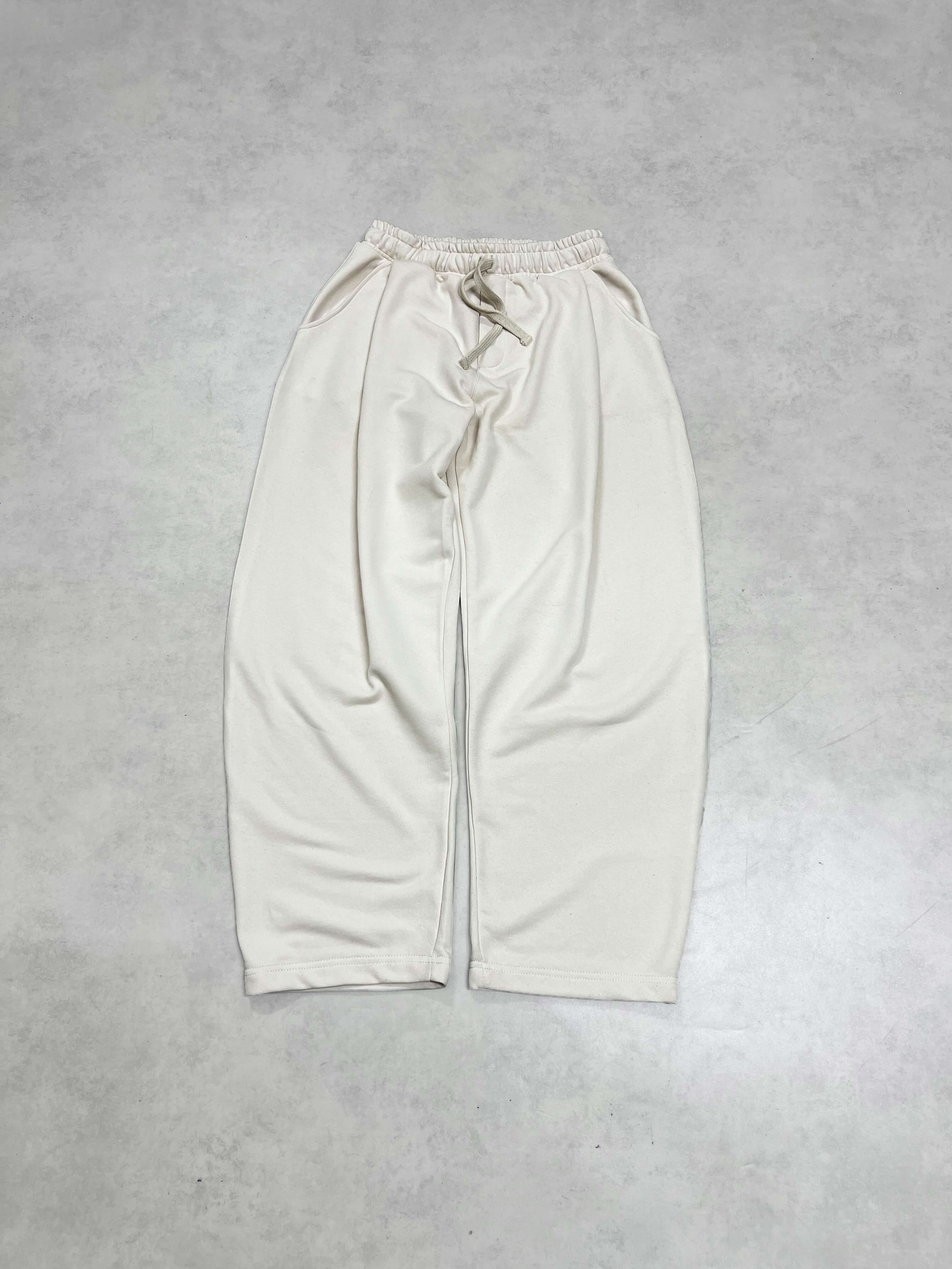 Pleated baggy pant - creamy milk