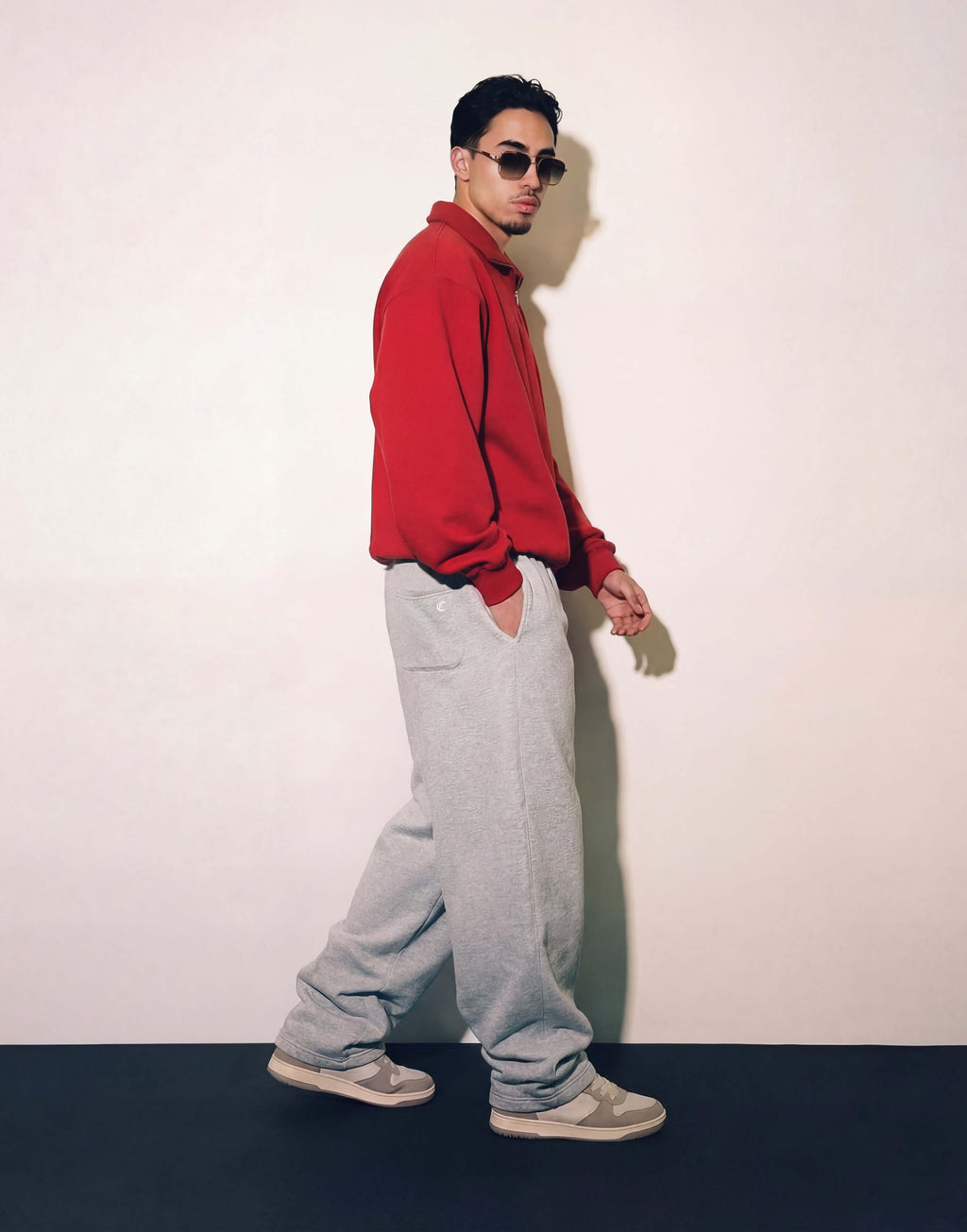 SIGNATURE baggy sweatpant - Gray noise