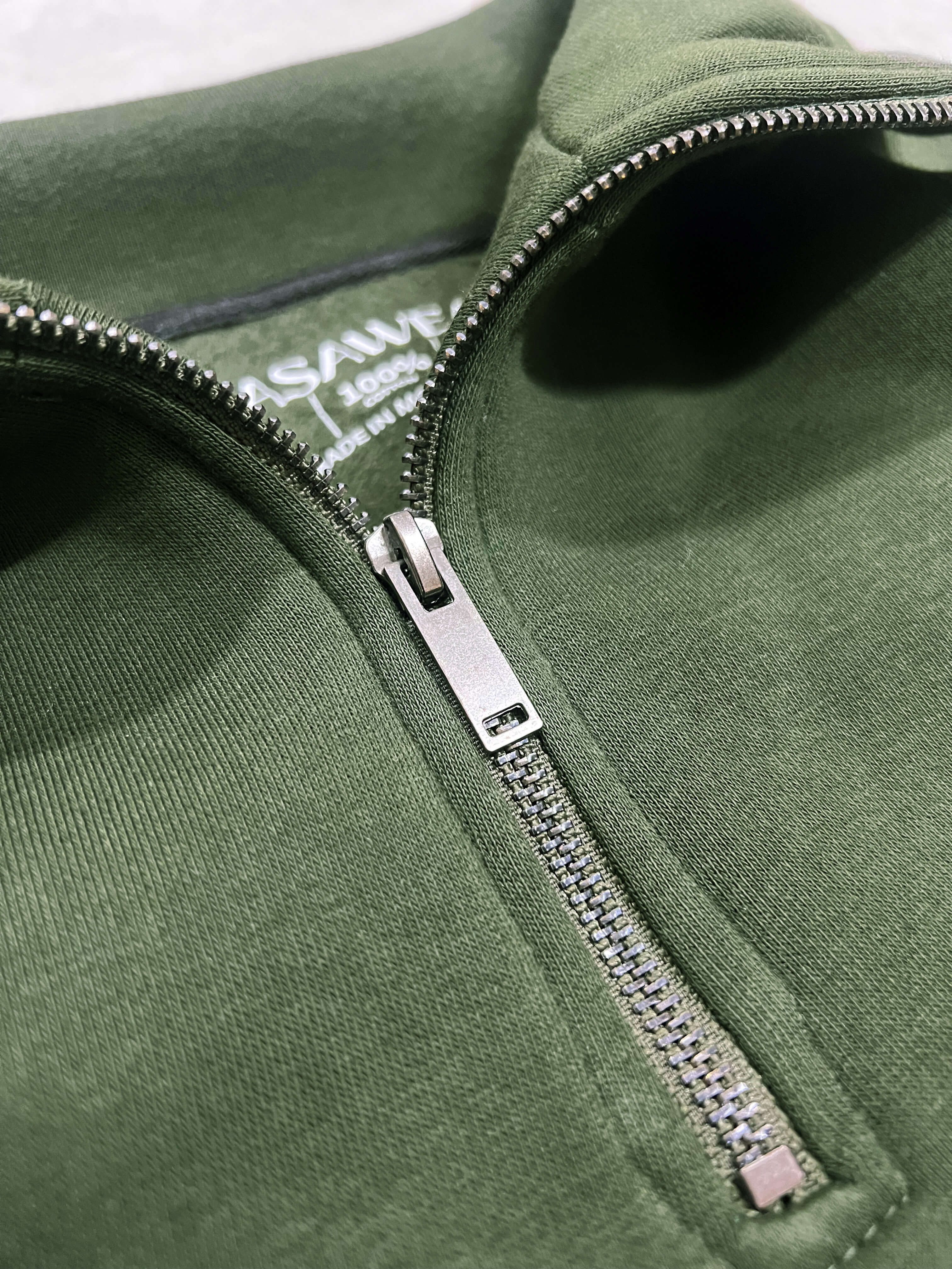 signature quarter zip - dark olive