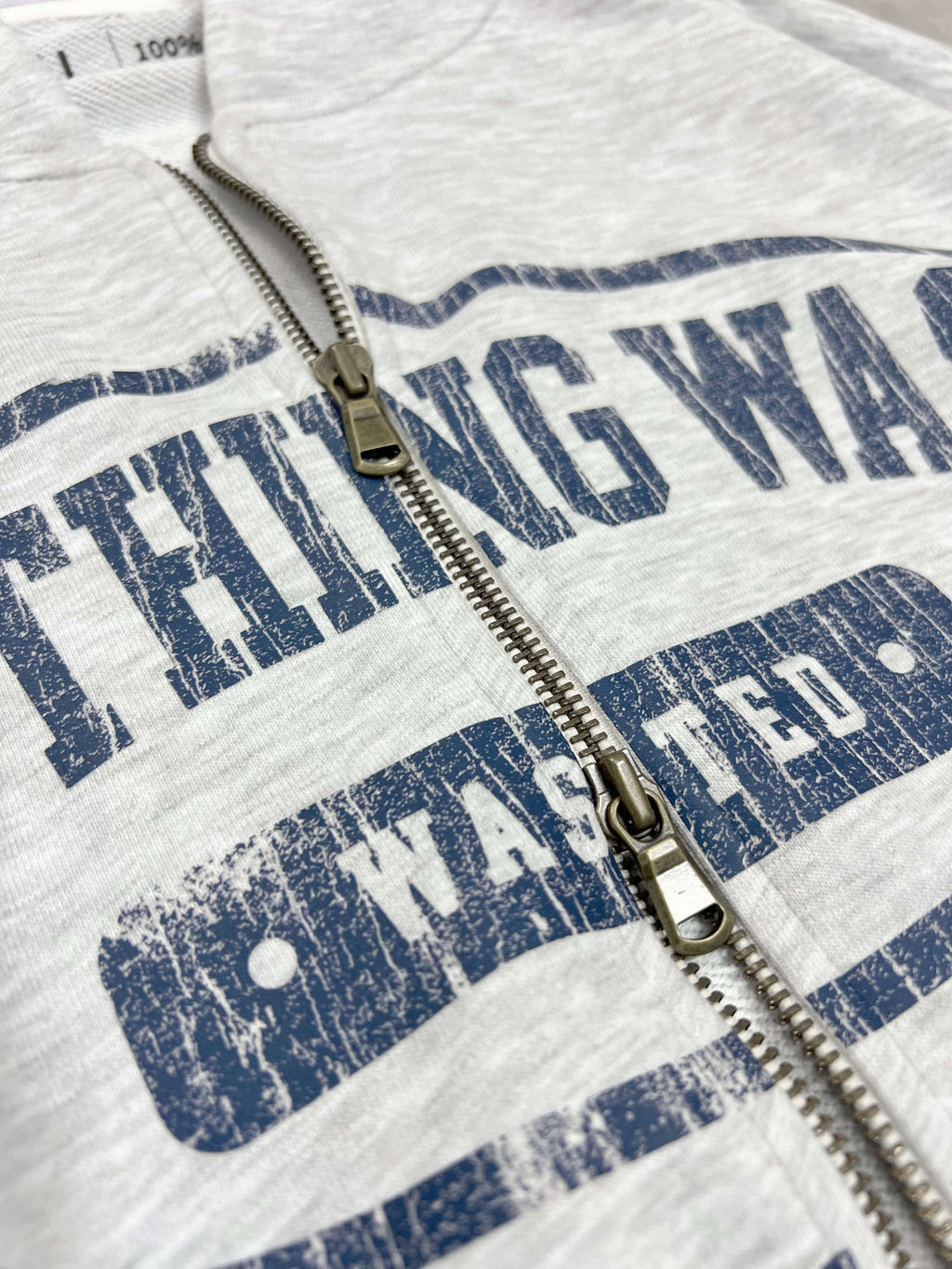 Nothing Was Wasted Double Zipper - Heather Grey