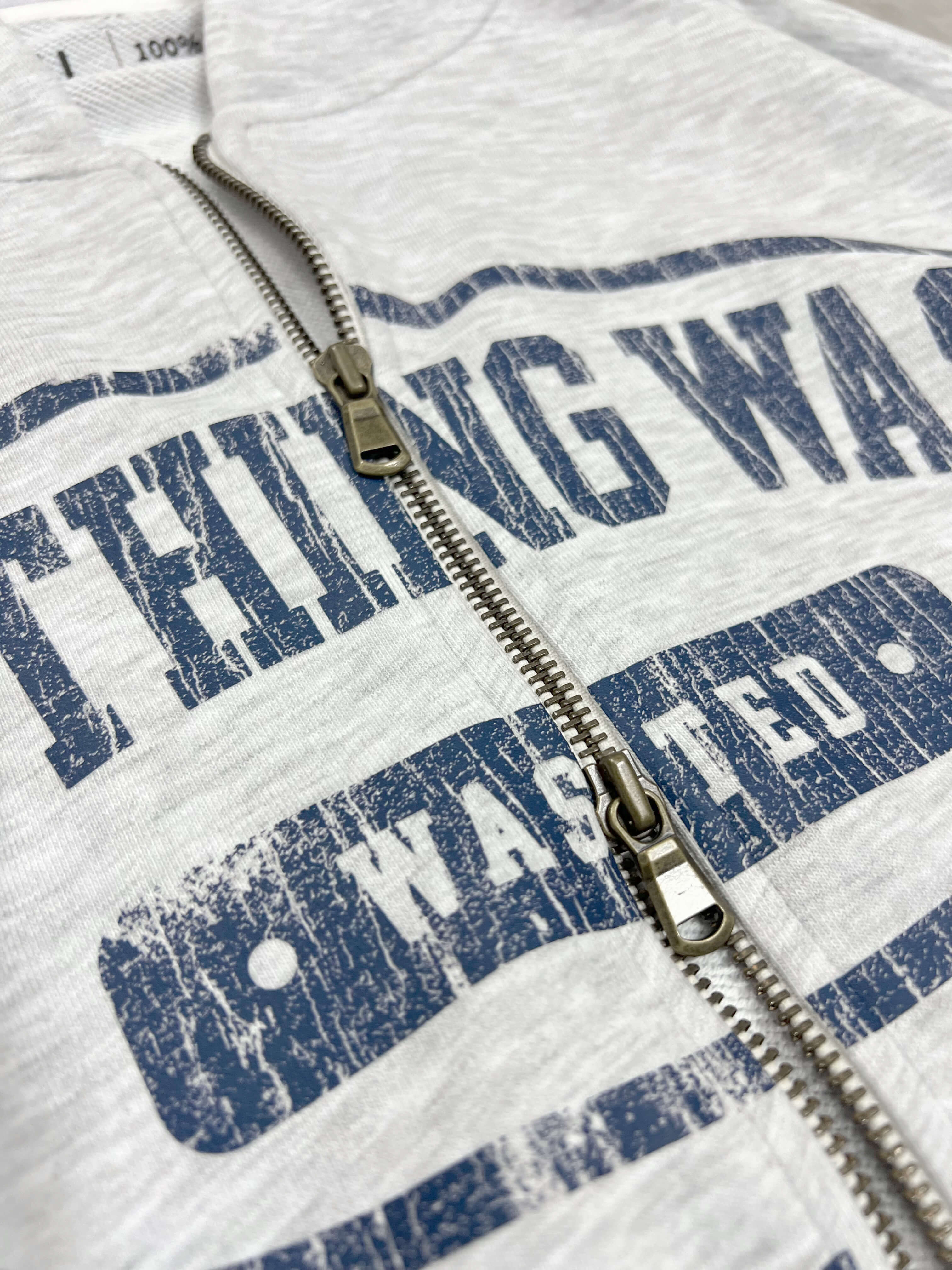 Nothing Was Wasted Double Zipper - Heather Grey