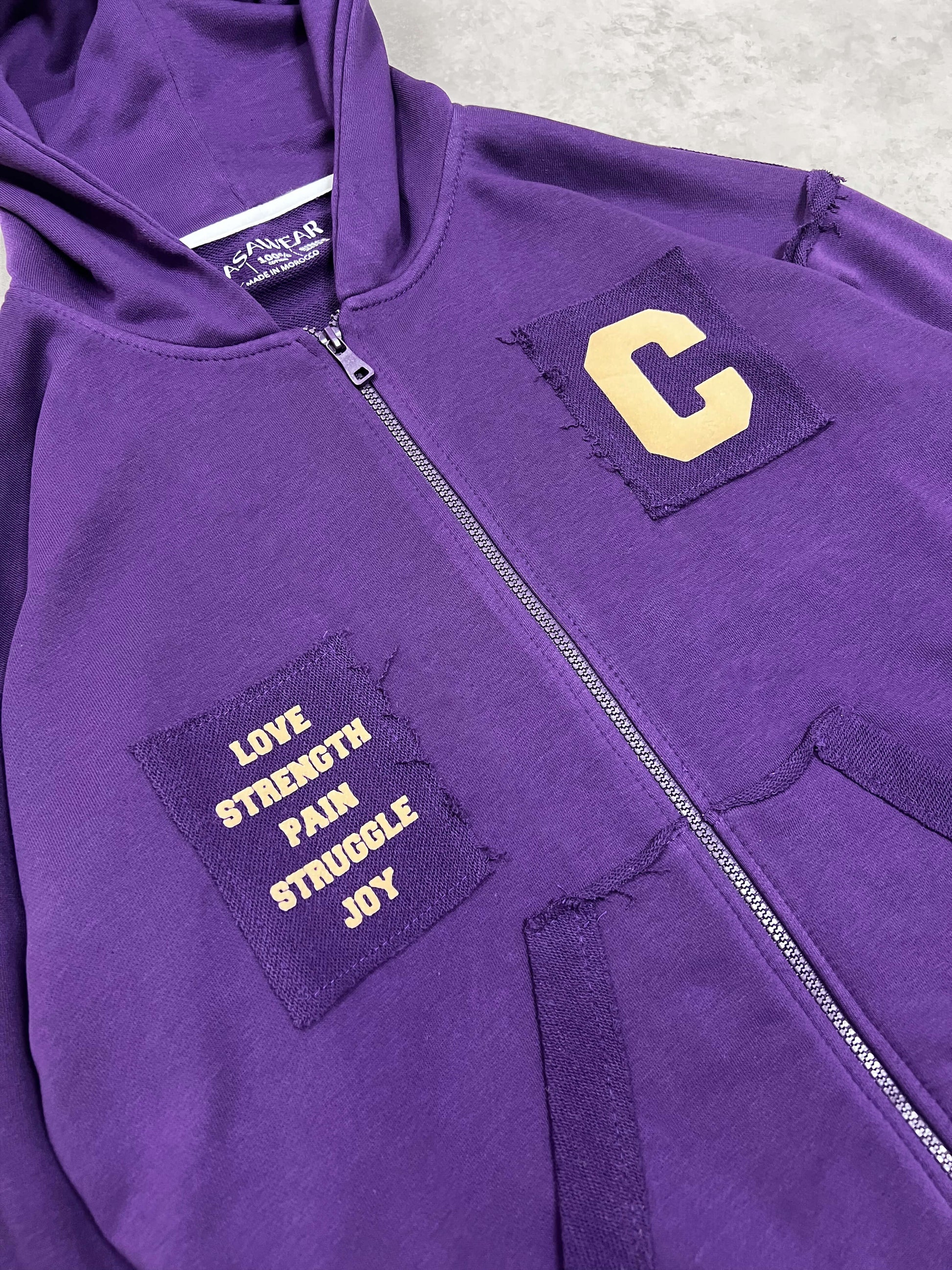 SFNL ZIPPER HOODIE - DARK LAVENDER