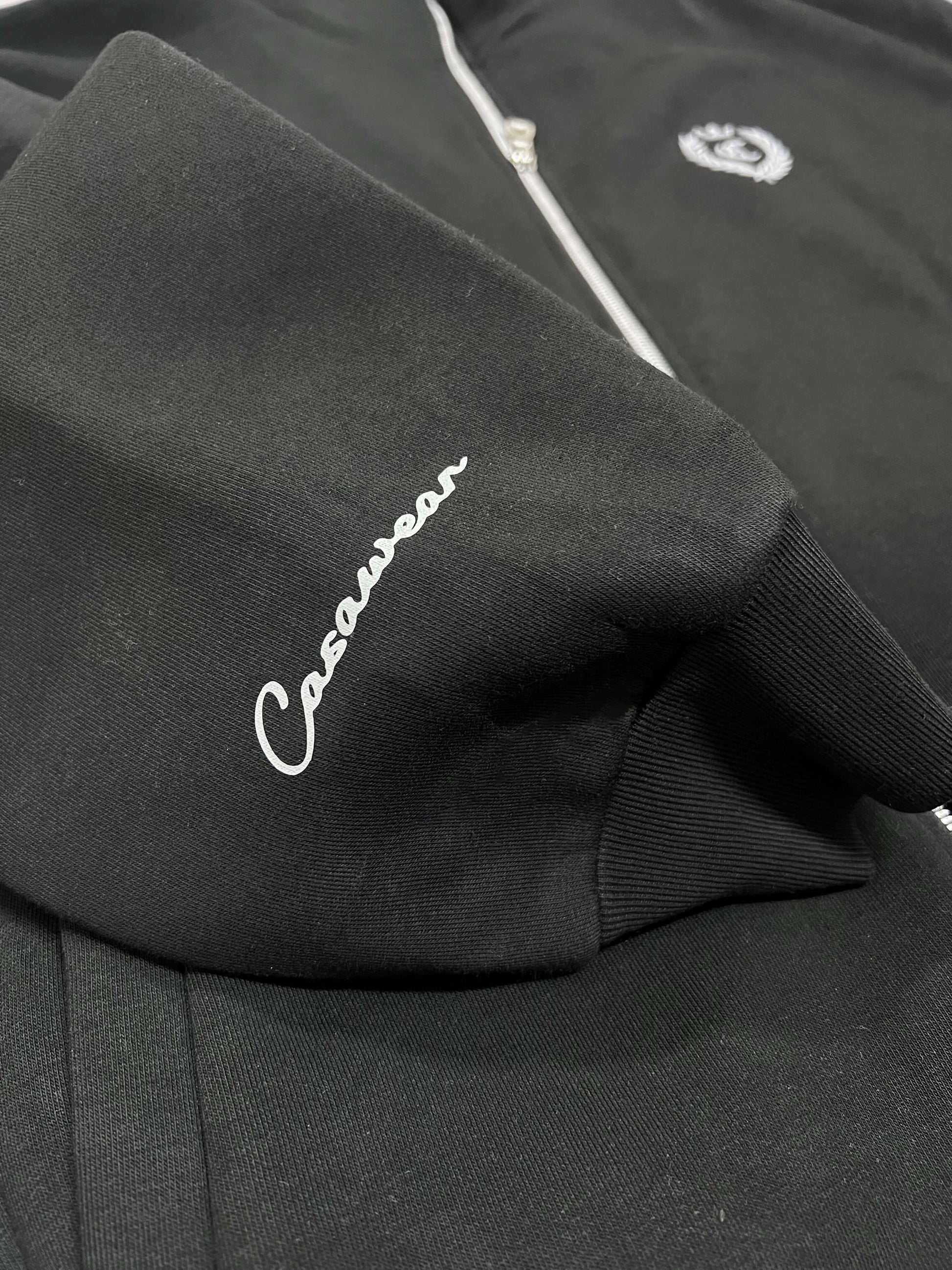 SIGNATURE FULL ZIP SWEATSHIRT - BLACK