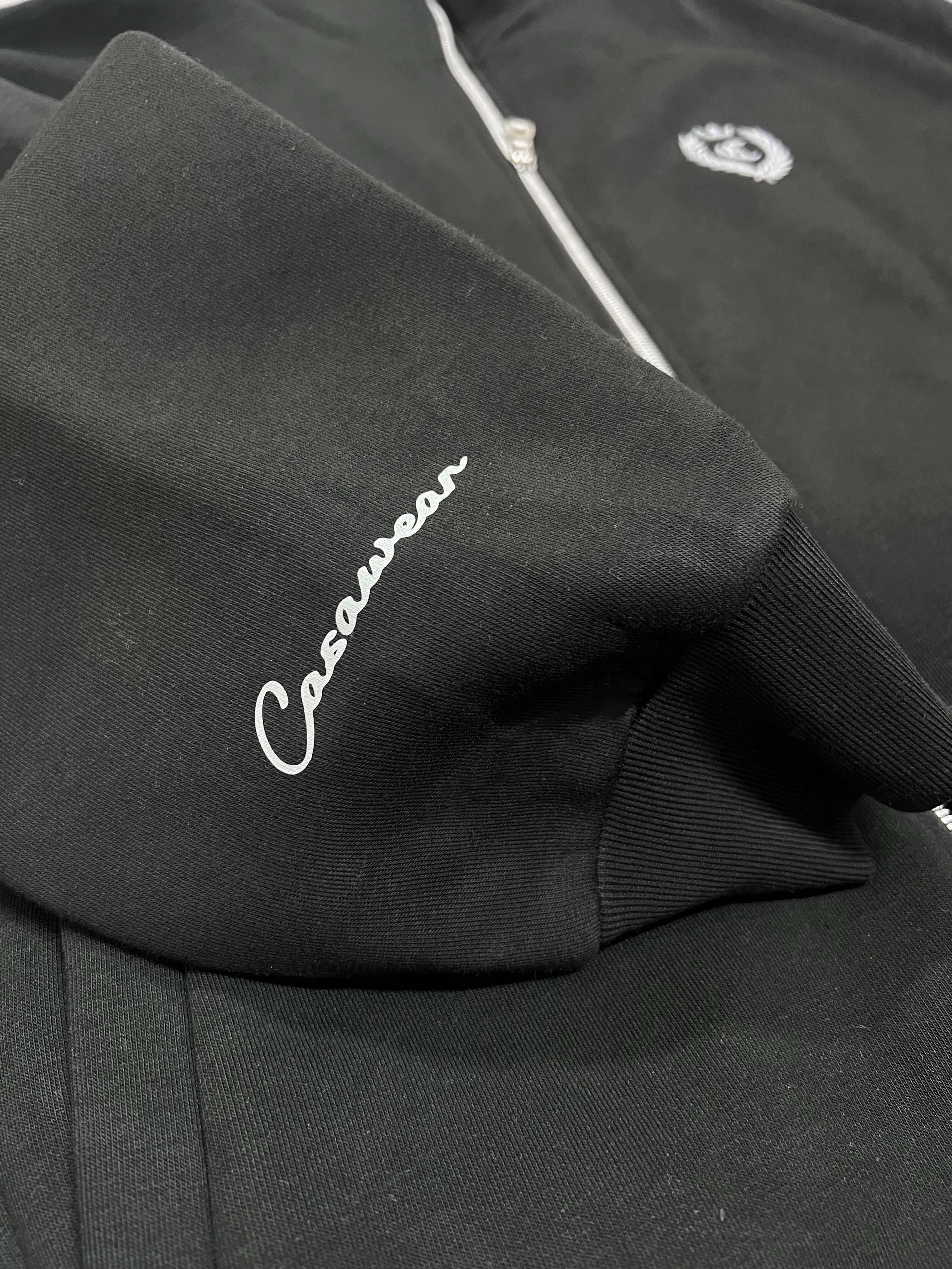 SIGNATURE FULL ZIP SWEATSHIRT - BLACK