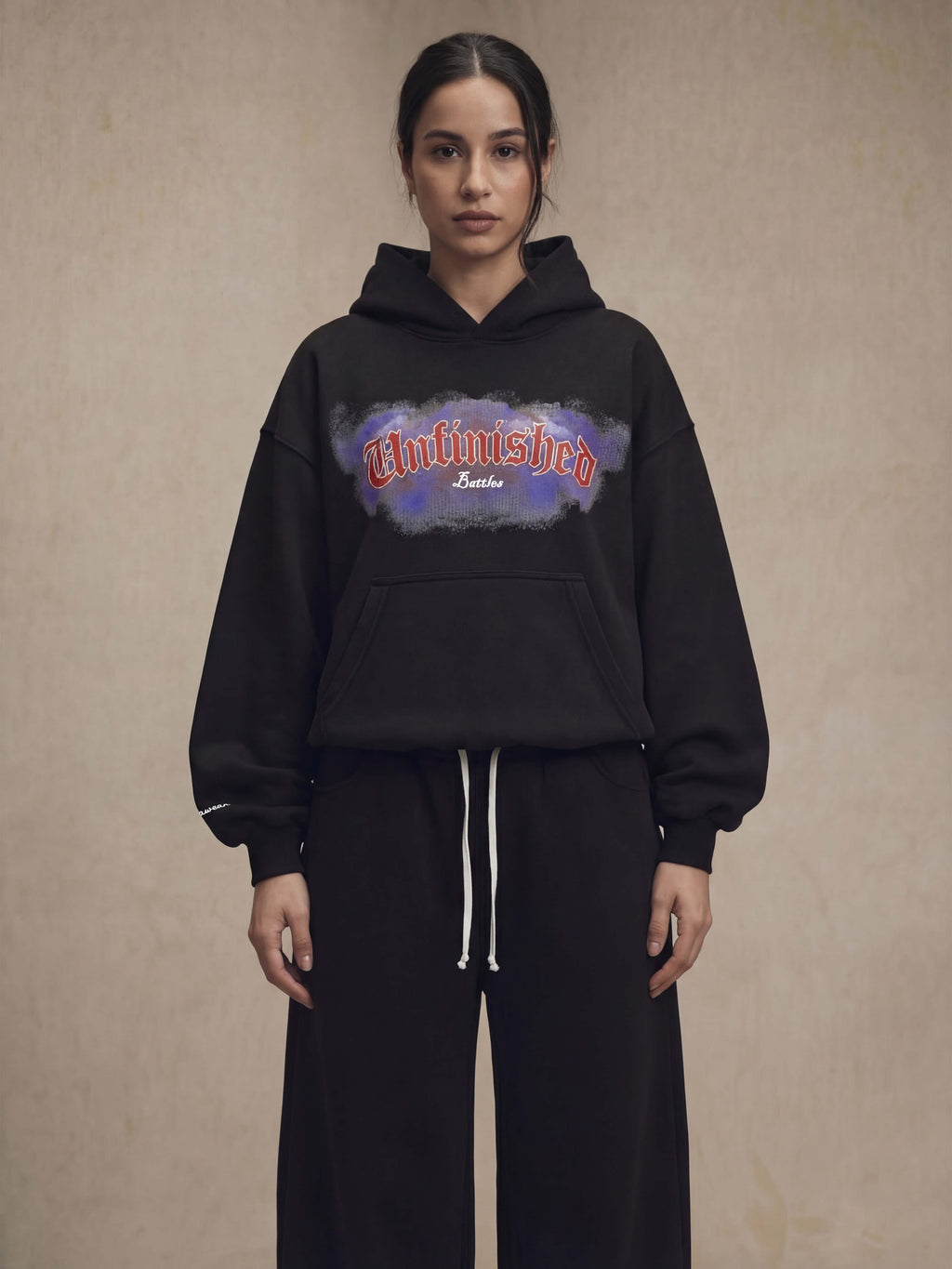 UNFINISHED BATTLES HOODIE - BLACK