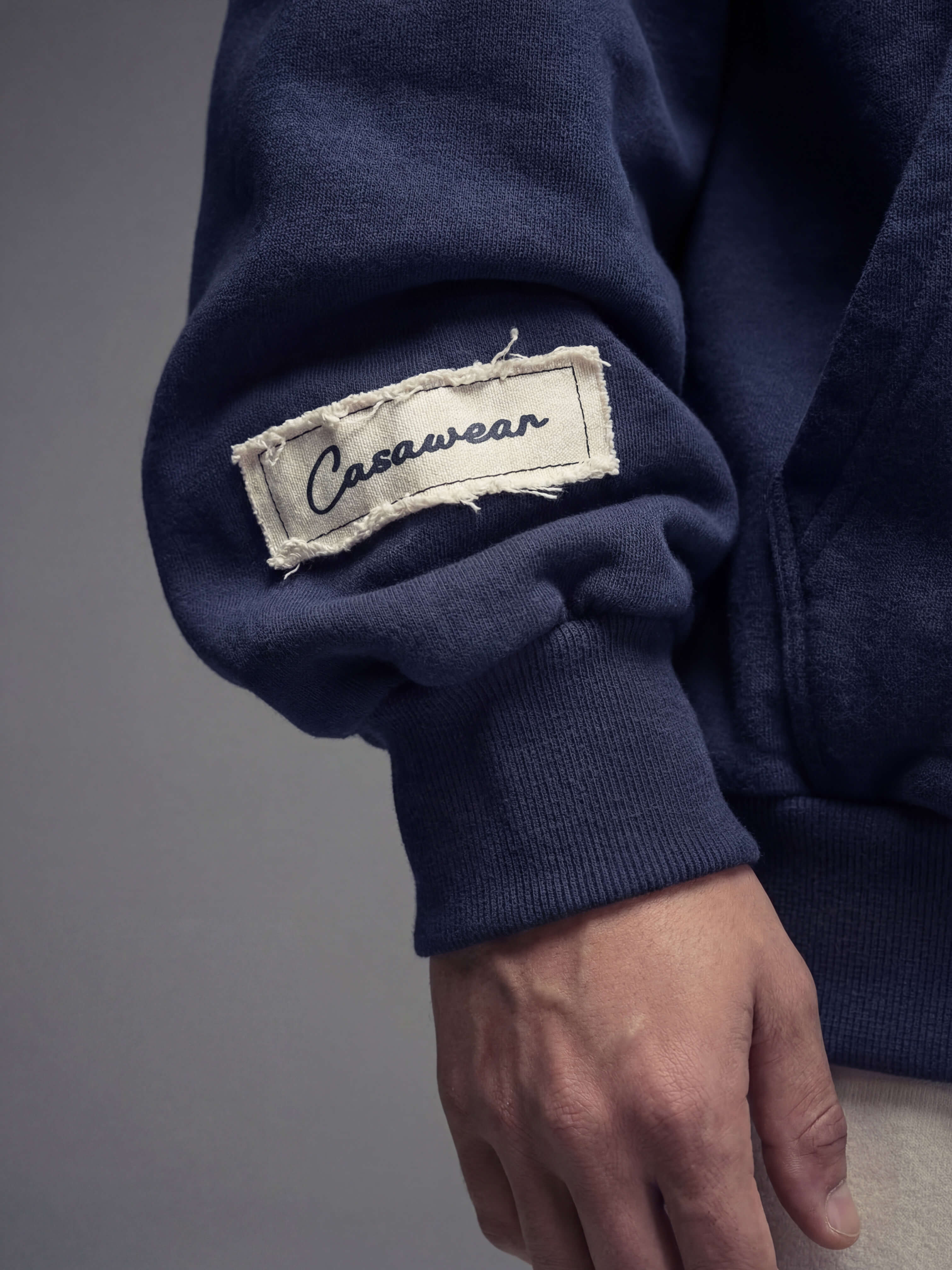 Discovering the world patch zipper - Navy blue