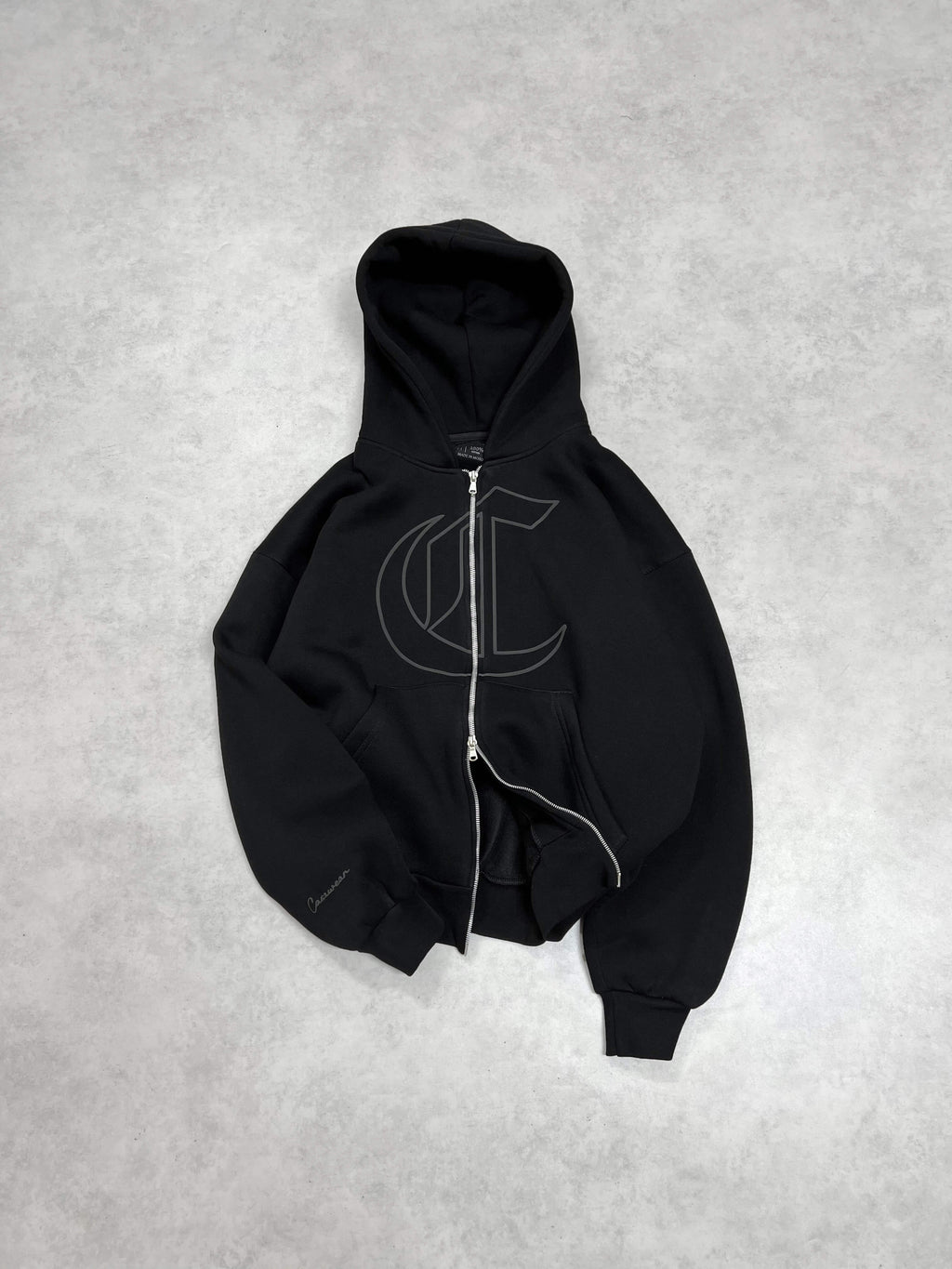 Signature double zipper V2 - Black