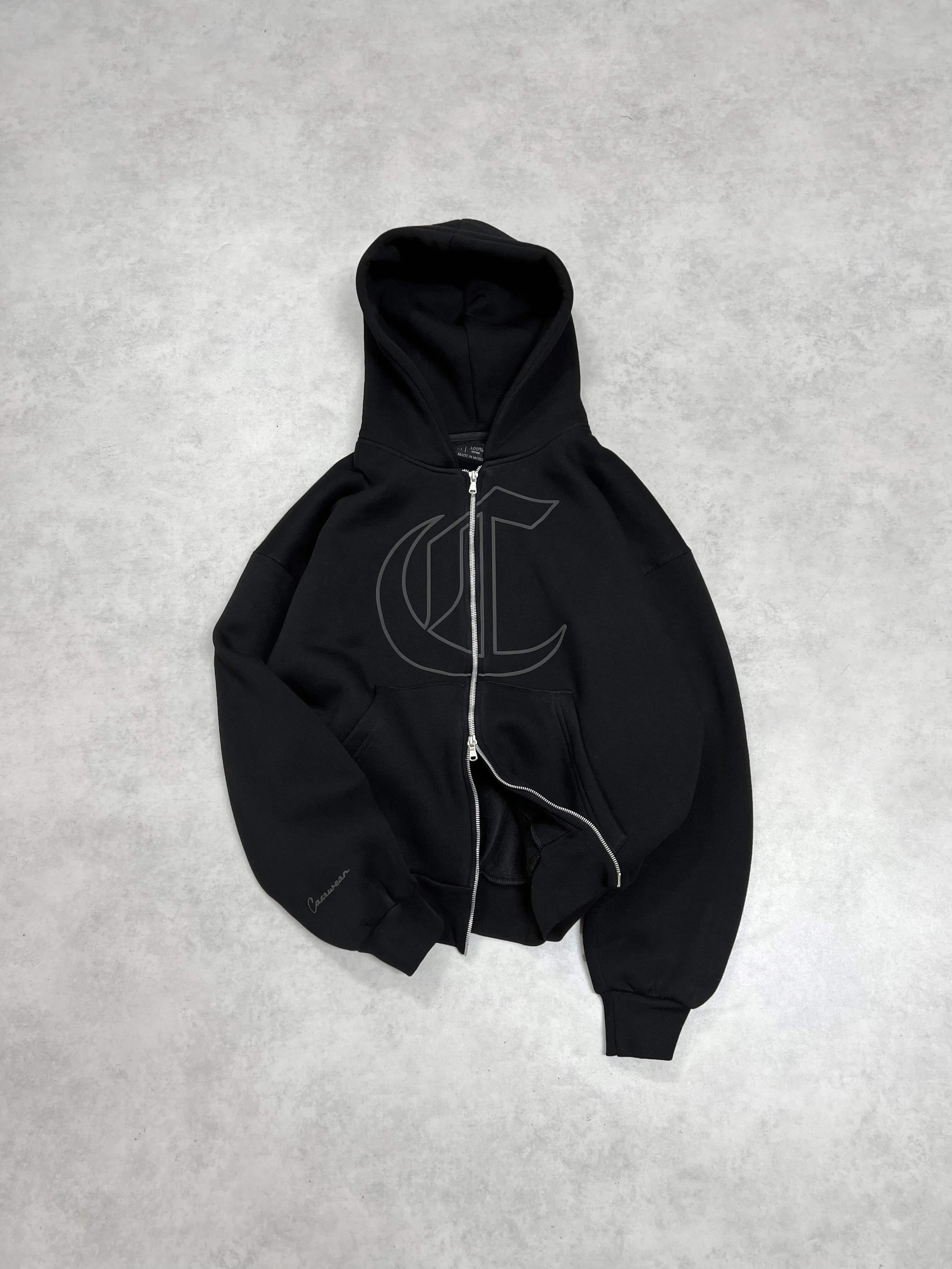 Signature double zipper V2 - Black