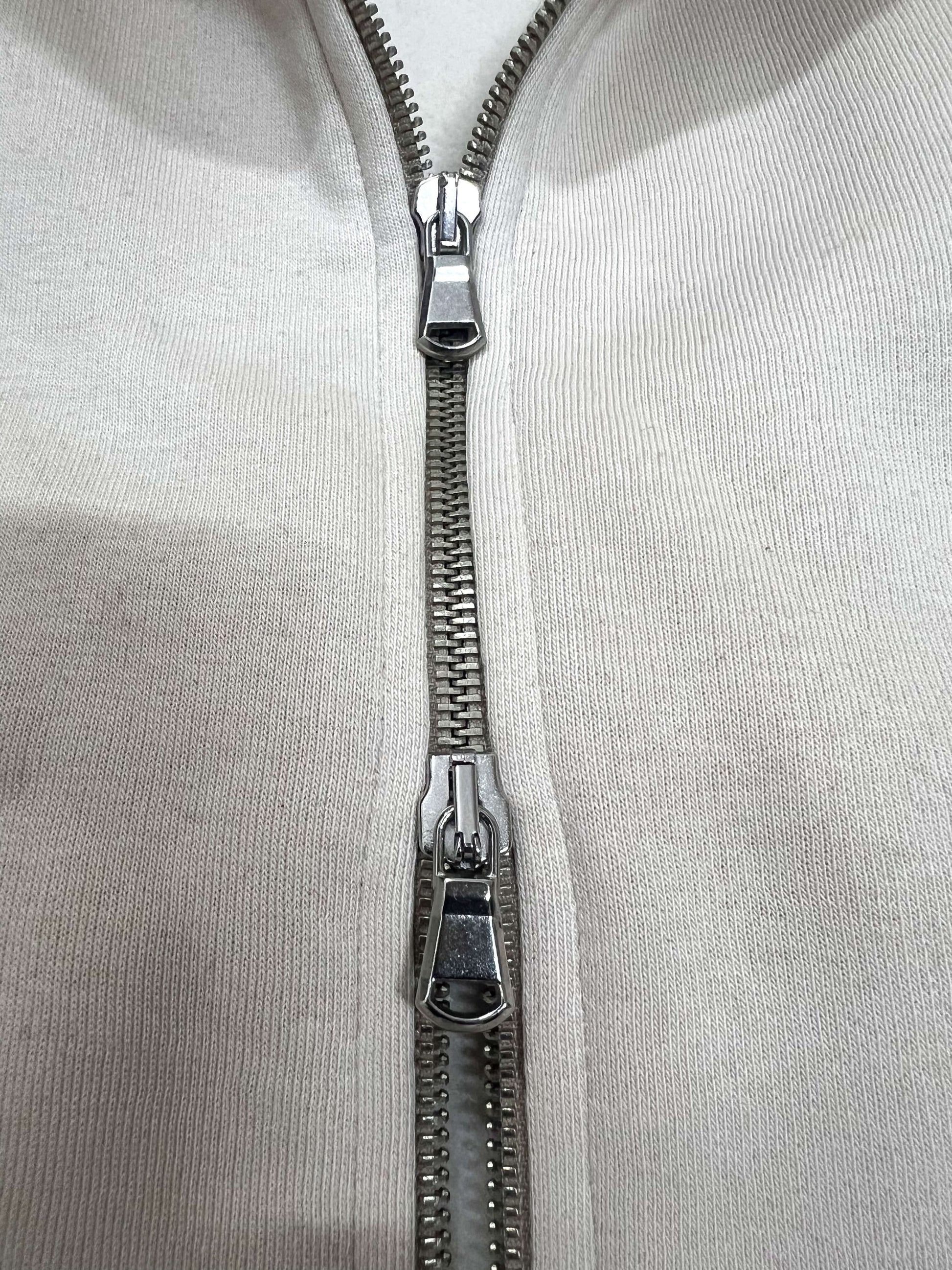 SIGNATURE FULL ZIP SWEATSHIRT - CREAMY MILK