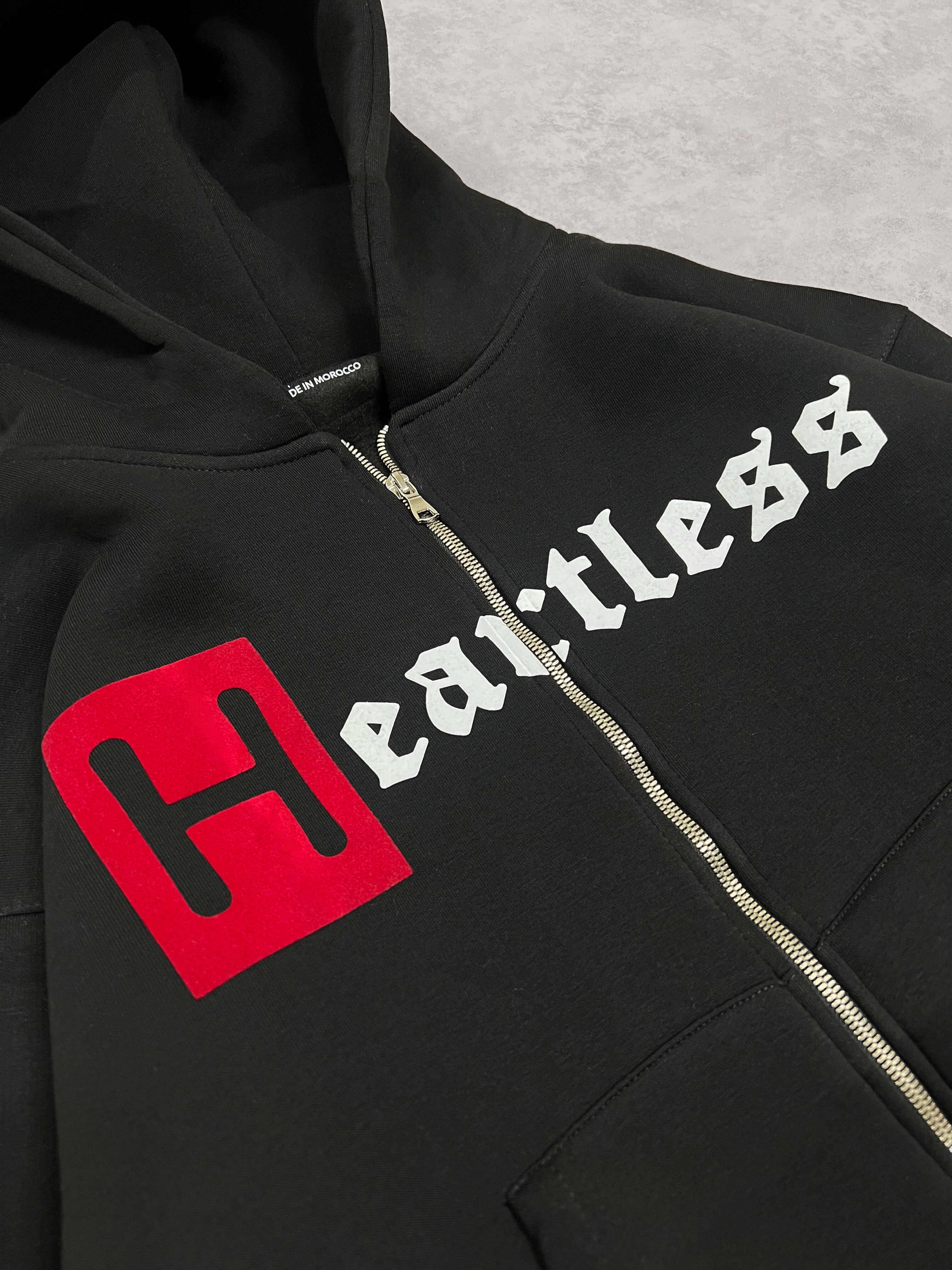 HEARTLESS DOUBLE ZIPPER - BLACK
