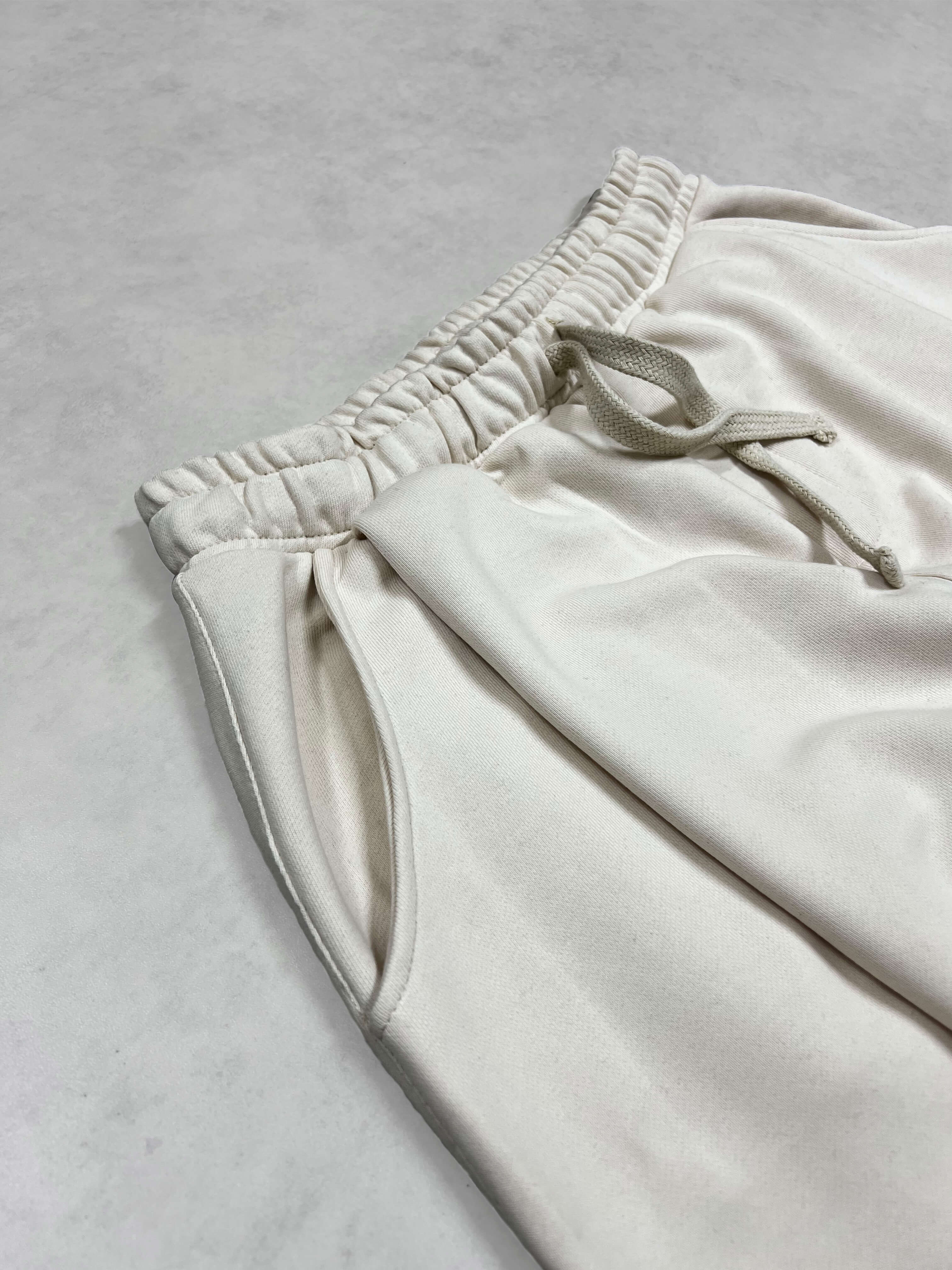 Pleated baggy pant - creamy milk