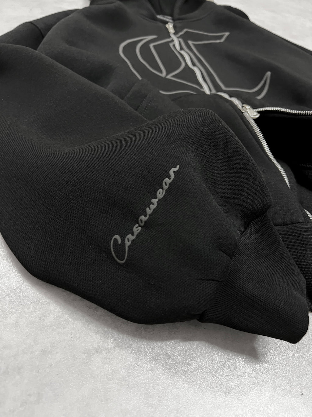 Signature double zipper V2 - Black