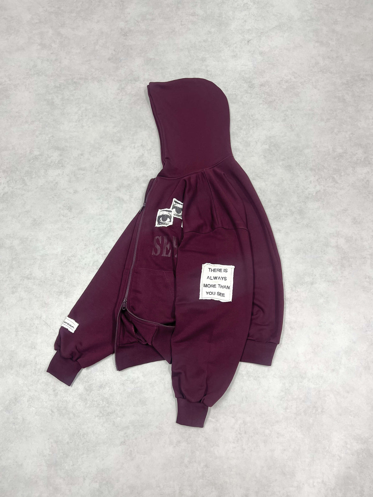 Unseen Patch Hoodie - Wine