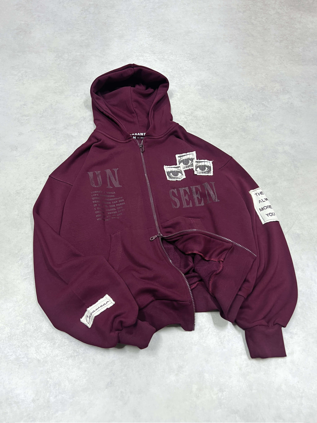 Unseen Patch Hoodie - Wine