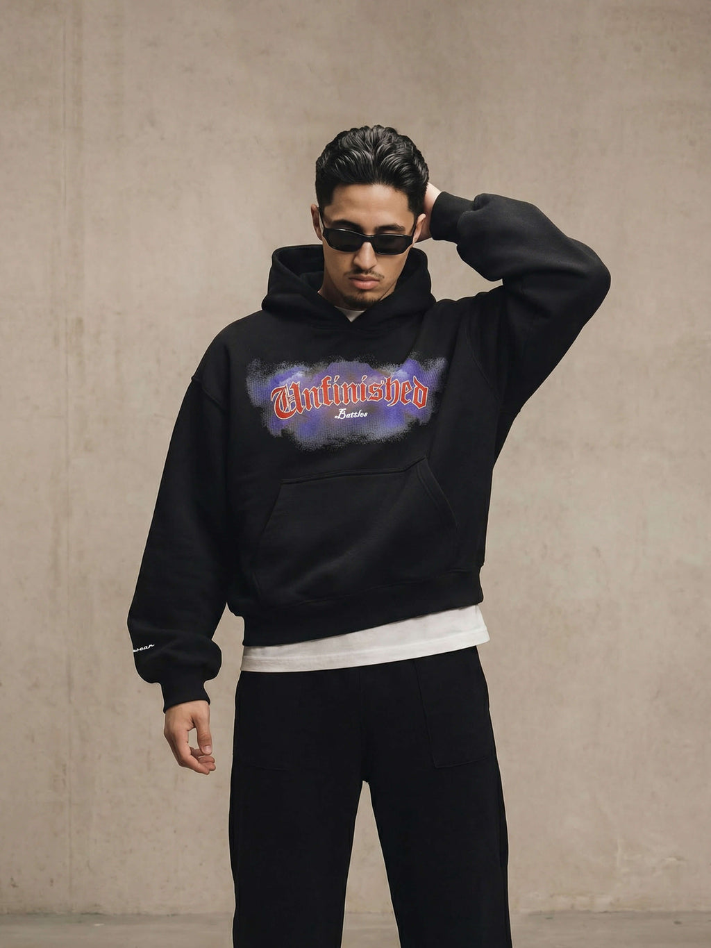 UNFINISHED BATTLES HOODIE - BLACK