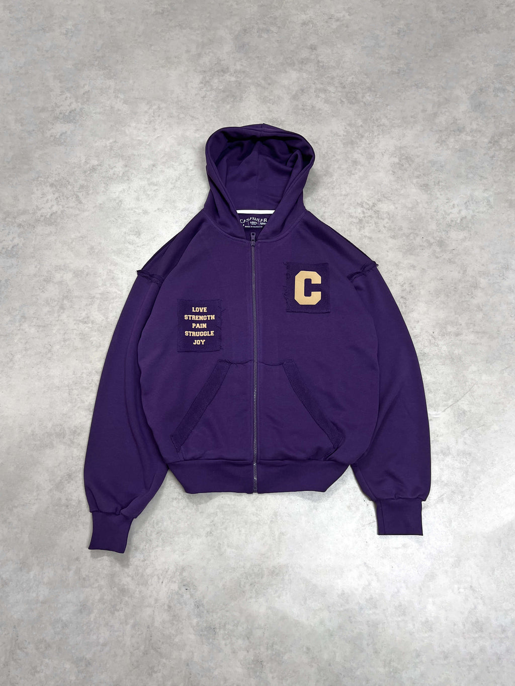 SFNL ZIPPER HOODIE - DARK LAVENDER