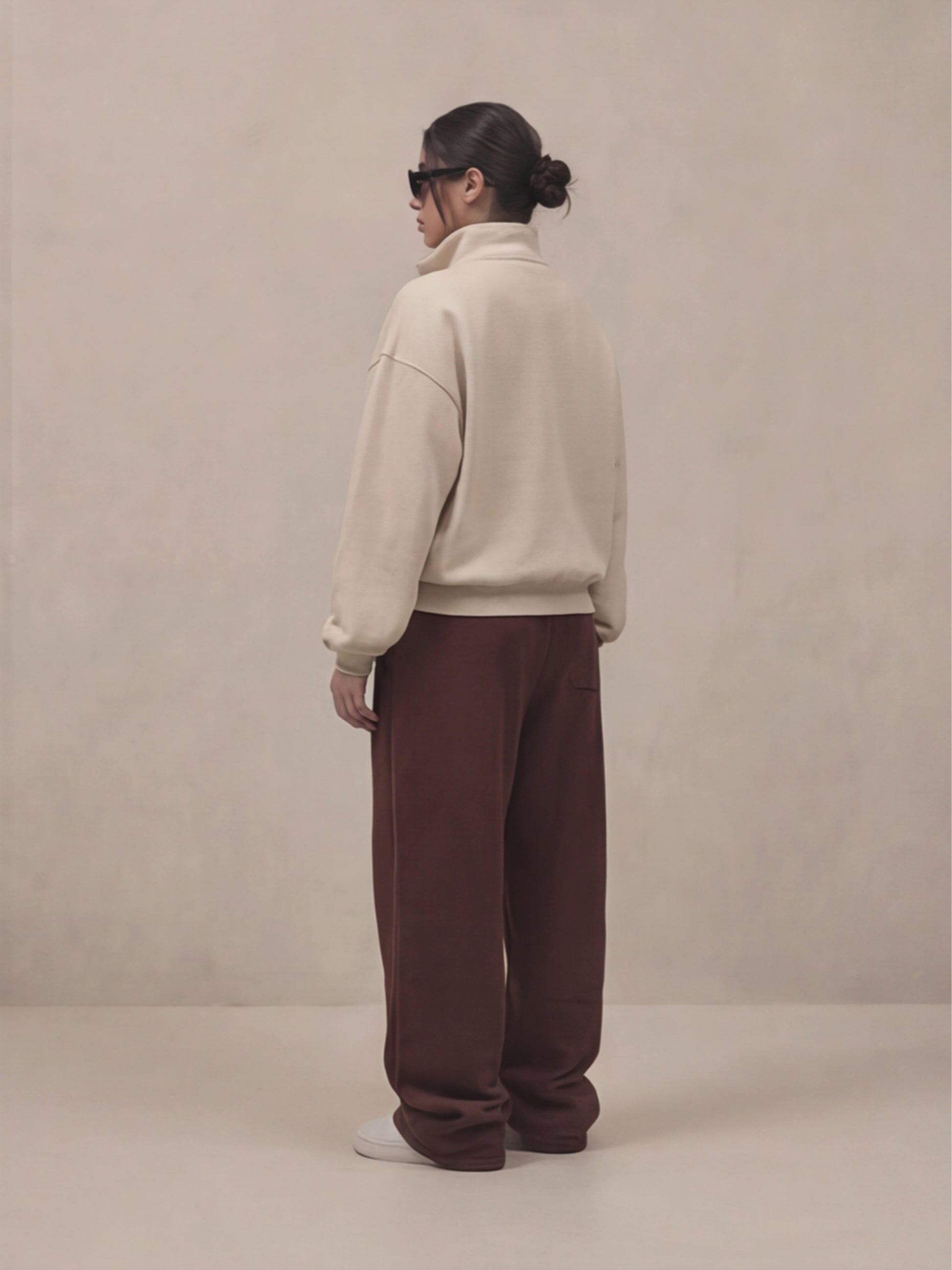 SIGNATURE FULL ZIP SWEATSHIRT - CREAMY MILK