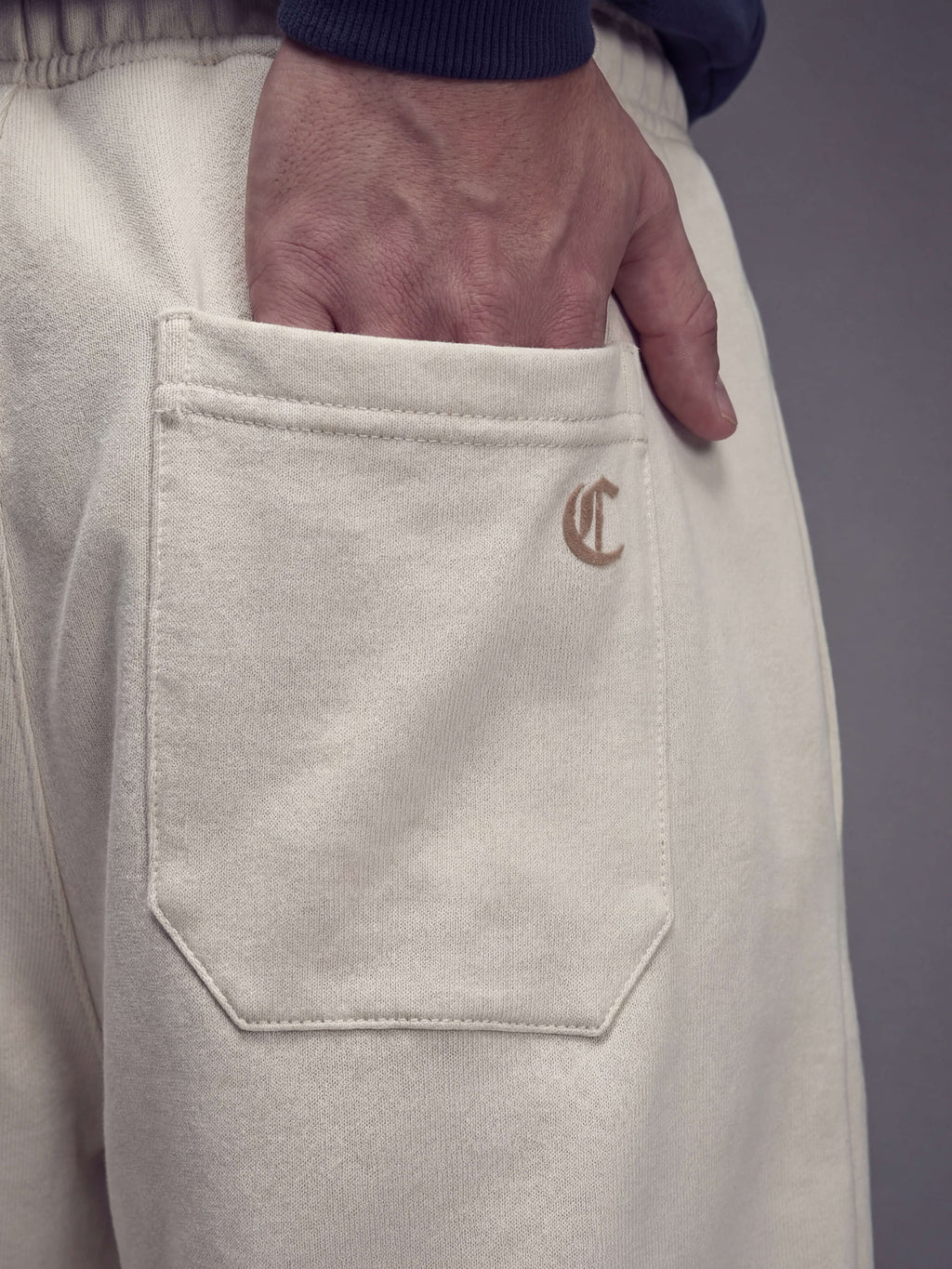 Pleated baggy pant - creamy milk