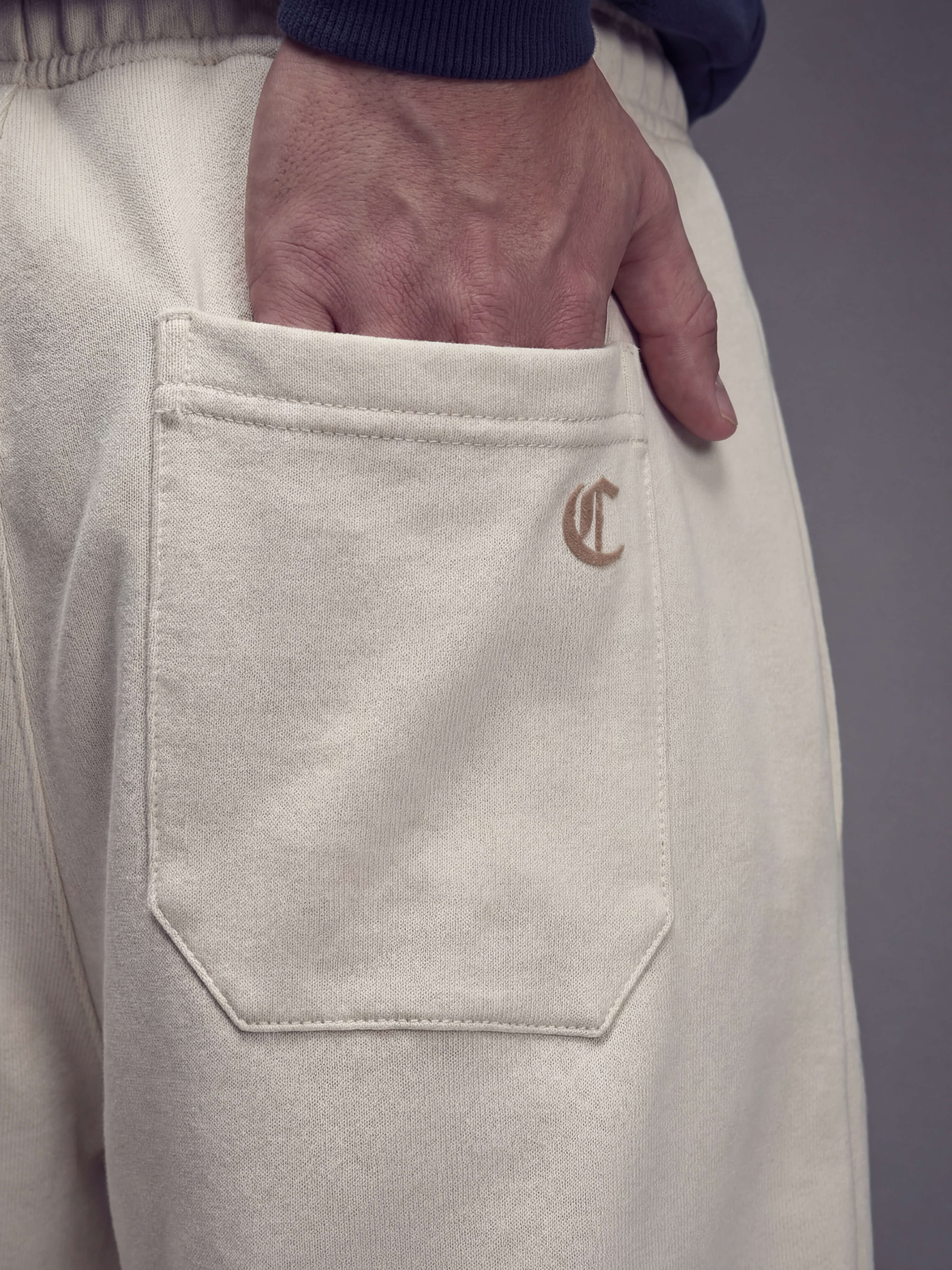 Pleated baggy pant - creamy milk