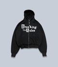 breaking the rules zipper - black