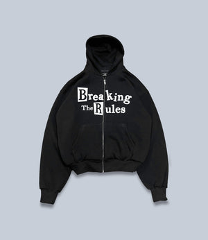 breaking the rules zipper - black