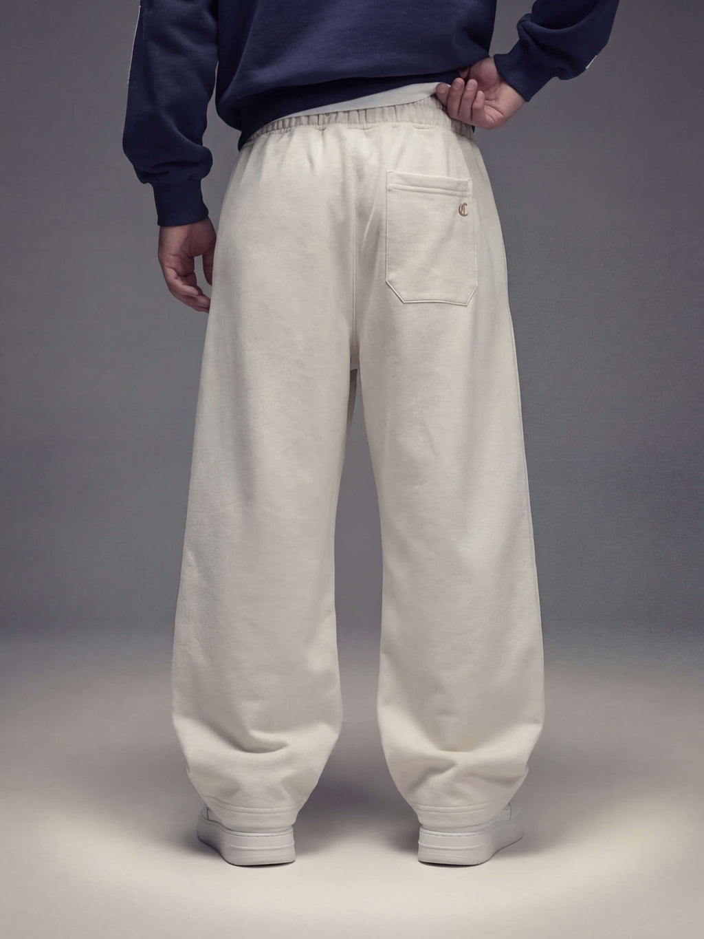 Pleated baggy pant - creamy milk