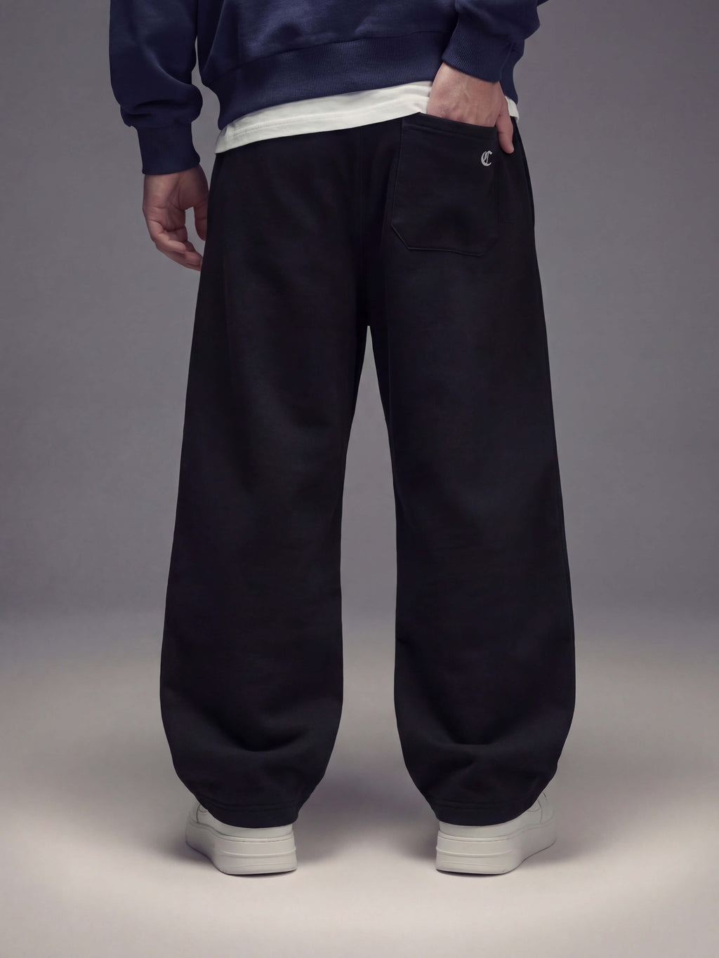 Pleated baggy pant - BLACK