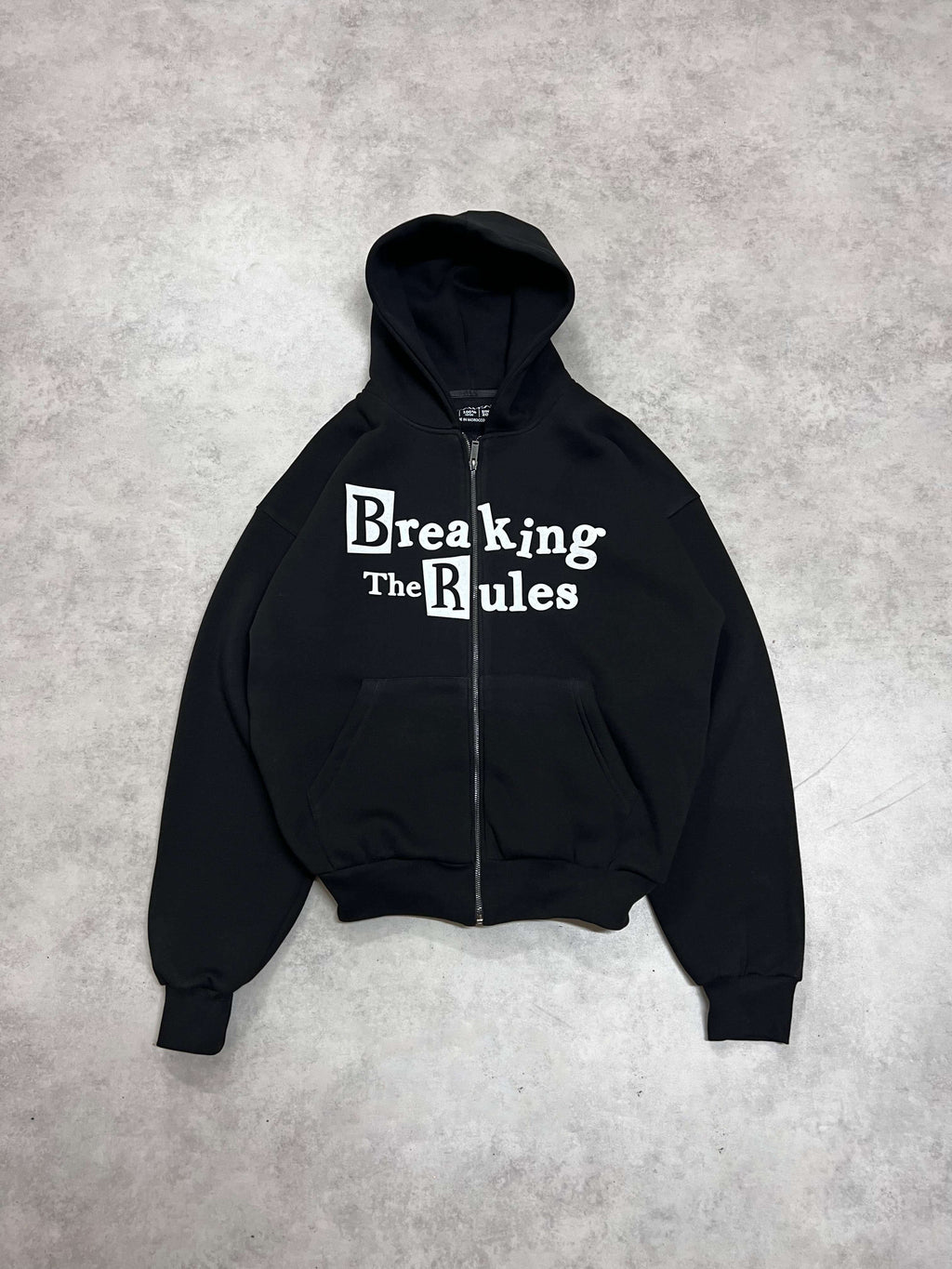 breaking the rules zipper - black