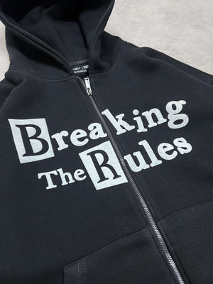 breaking the rules zipper - black