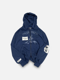 Discovering the world patch zipper - Navy blue