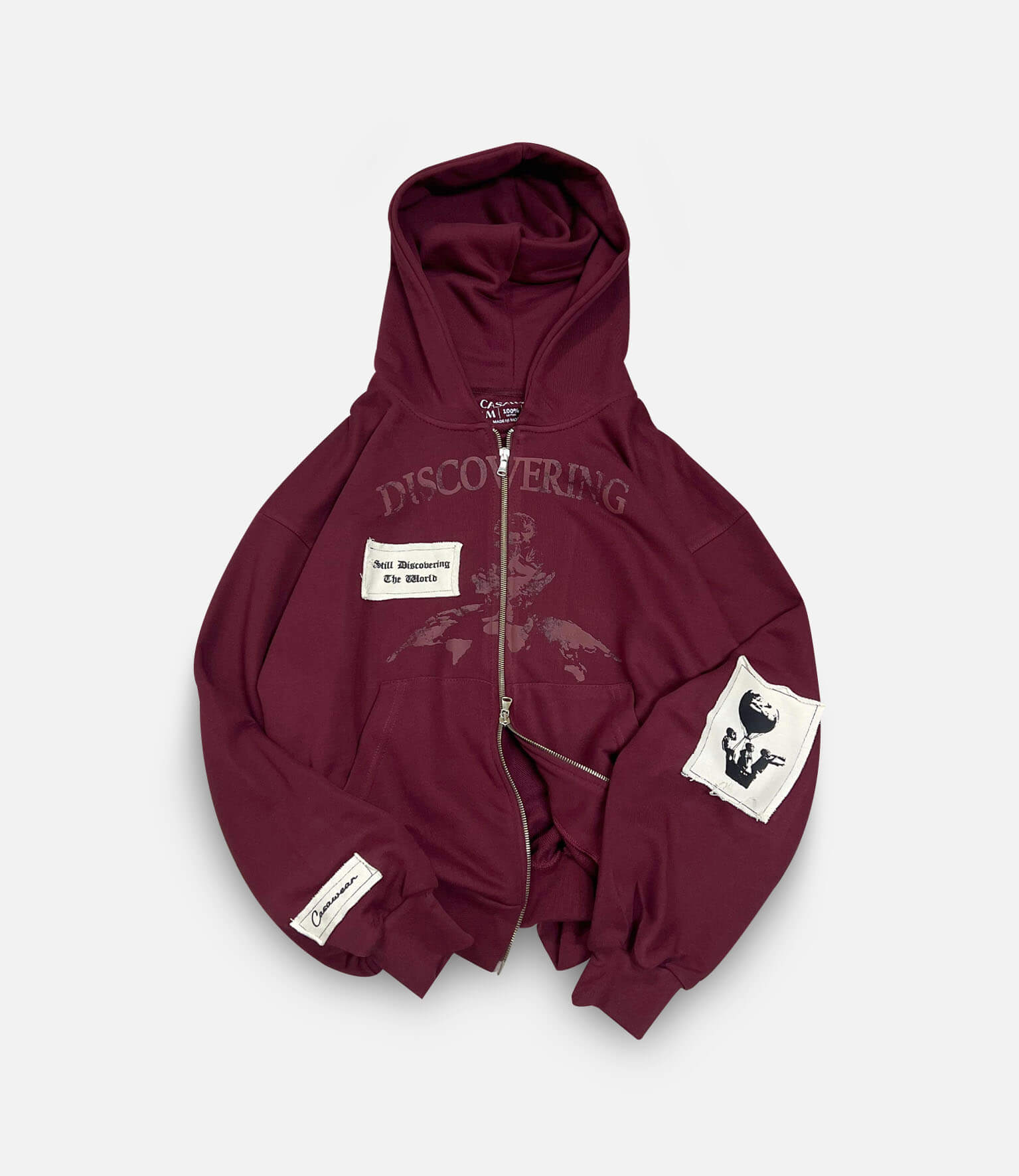 Discovering the world patch zipper - Wine