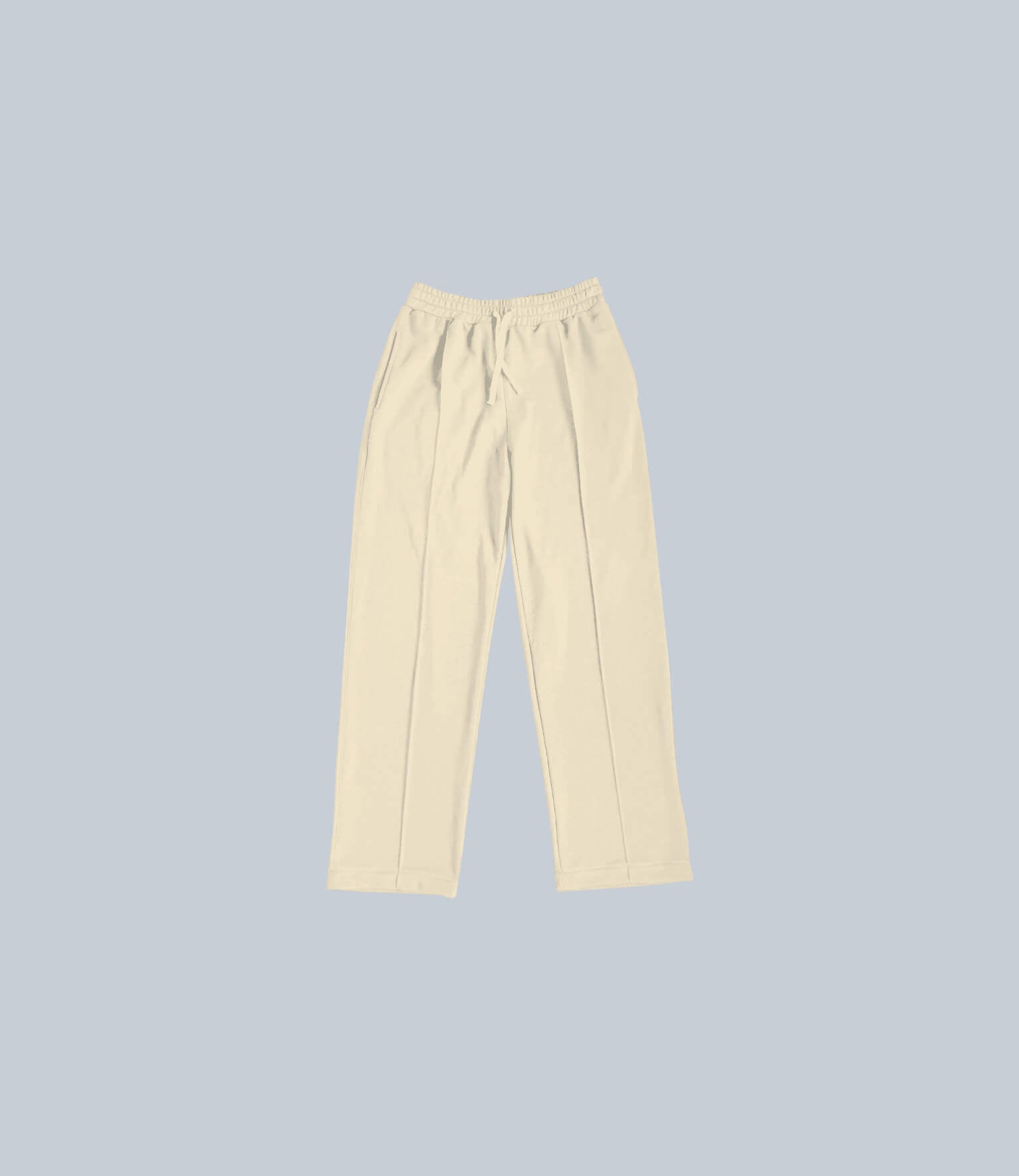 Folded Hem Sweatpants - Black