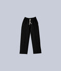 Folded Hem Sweatpants - Black