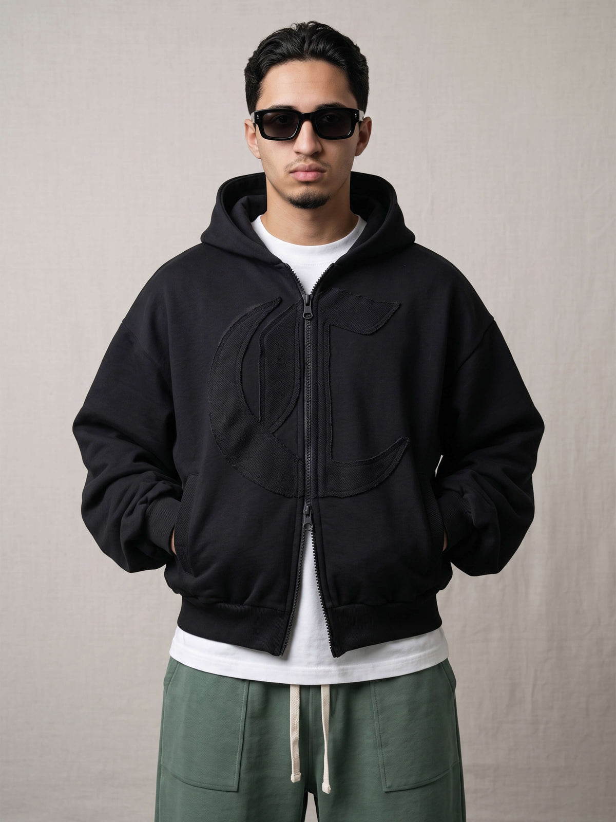 Signature double zipper V3 - Black