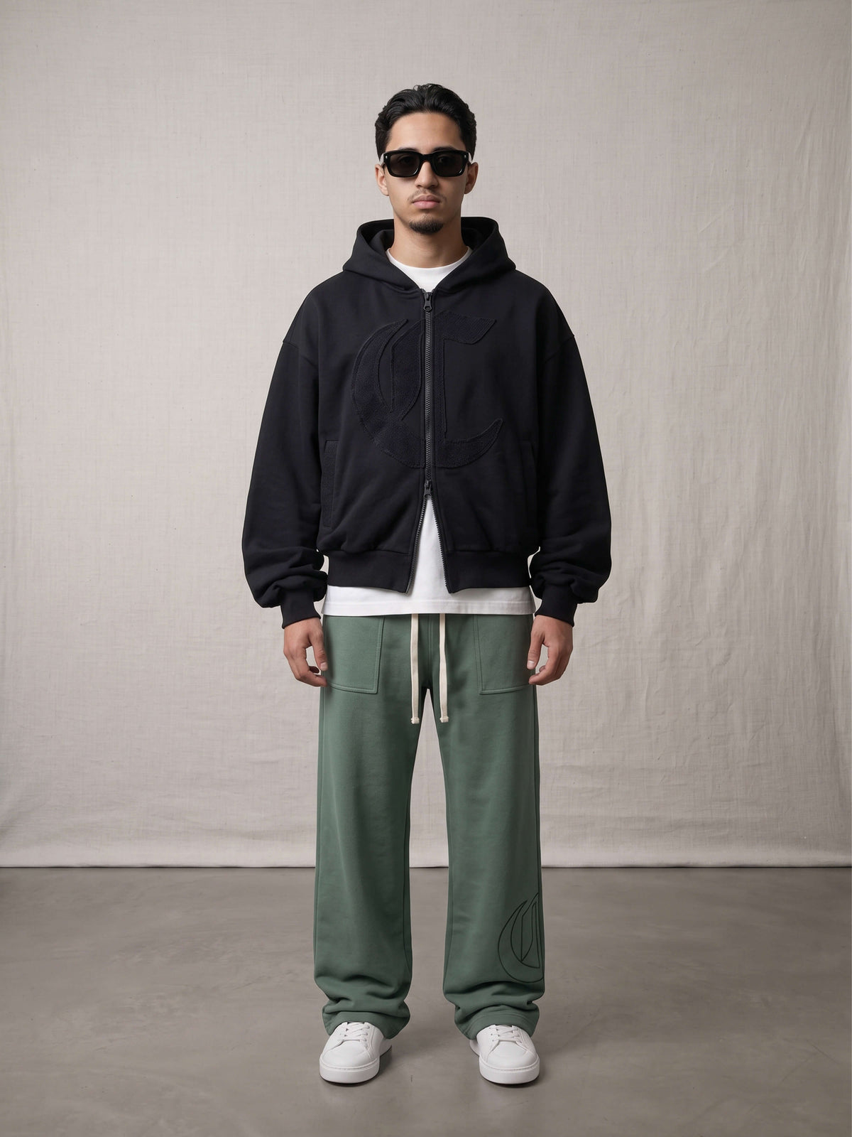 Signature double zipper V3 - Black