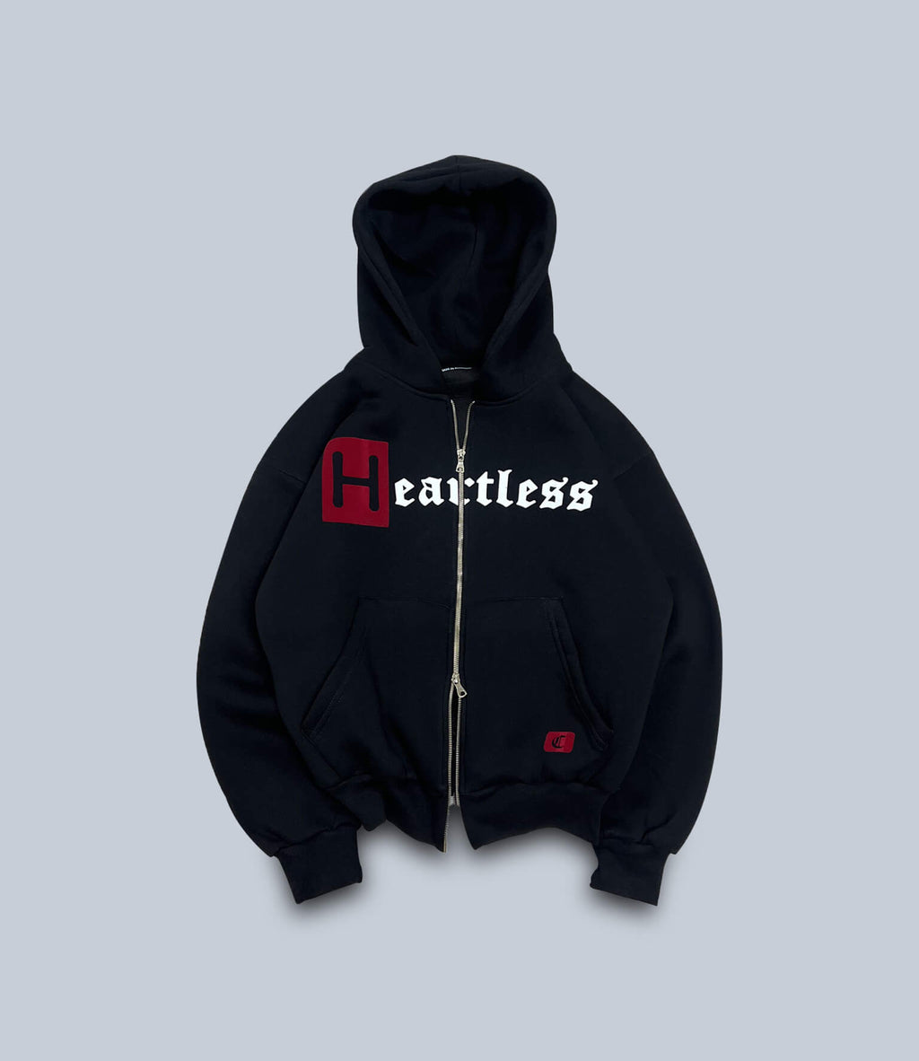 HEARTLESS DOUBLE ZIPPER - BLACK