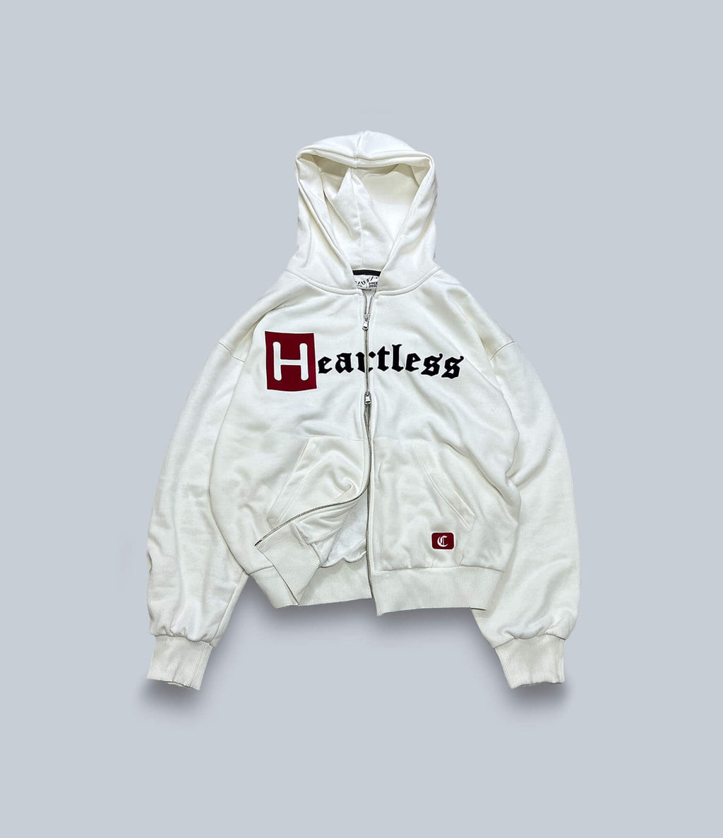 HEARTLESS DOUBLE ZIPPER - ECRU WHITE