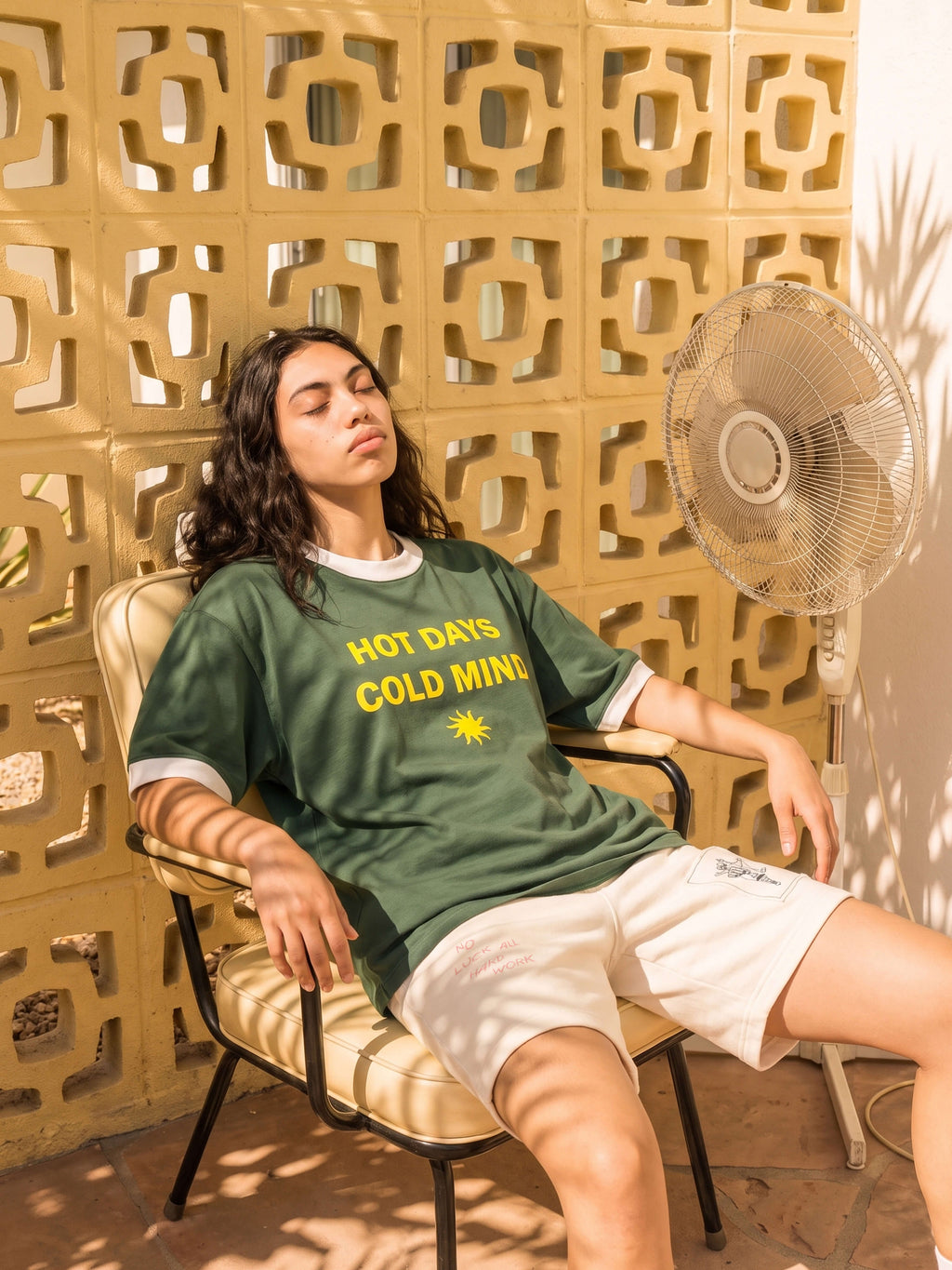 Hot Days Ringer Tee - Forest Green