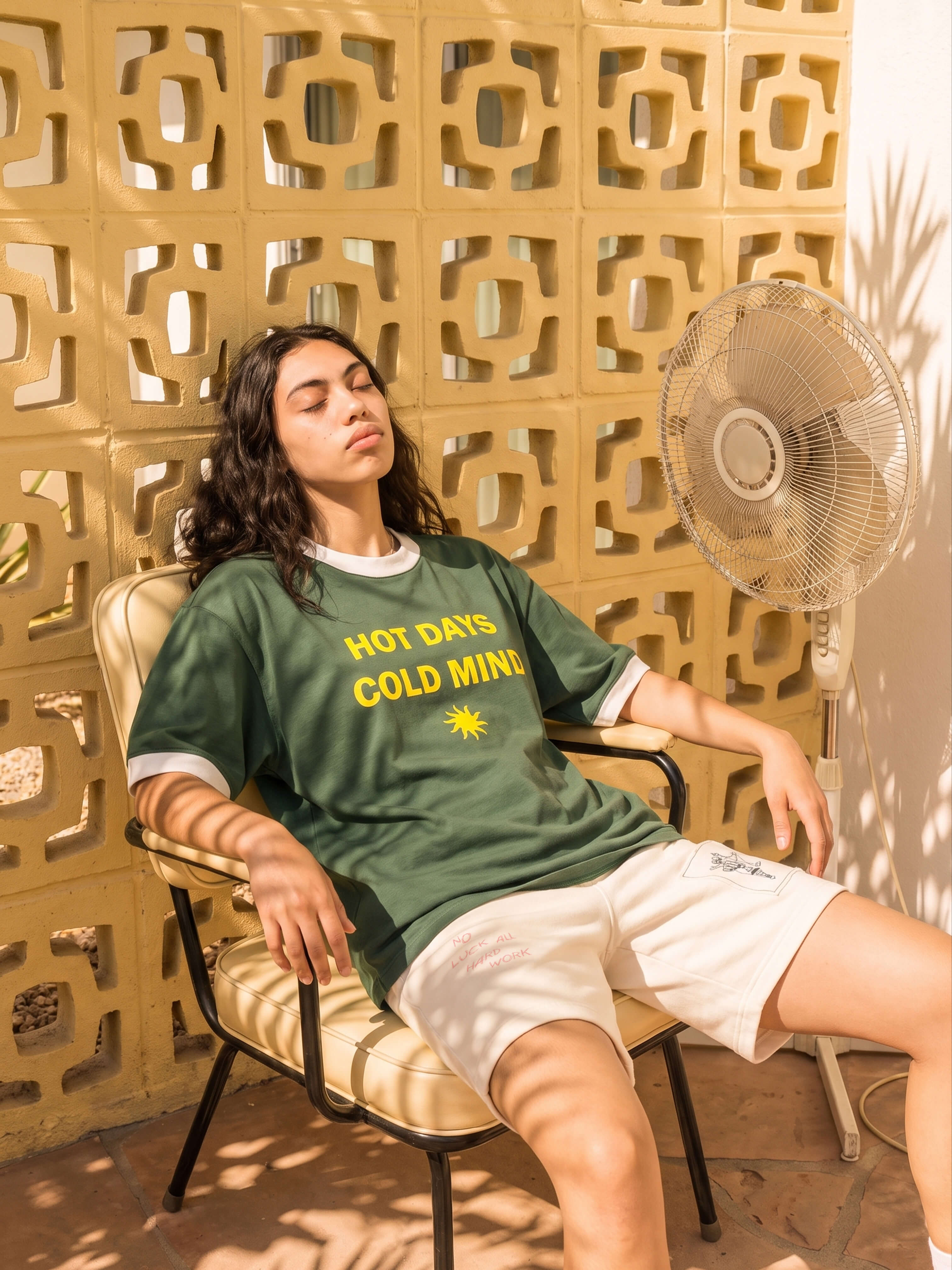 Hot Days Ringer Tee - Forest Green