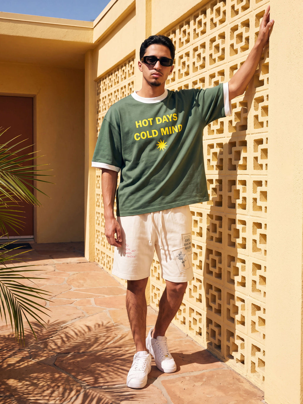 Hot Days Ringer Tee - Forest Green