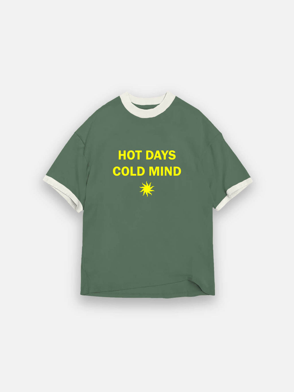 Hot Days Ringer Tee - Forest Green