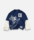 Reaching the top Double sleeves - Navy Blue
